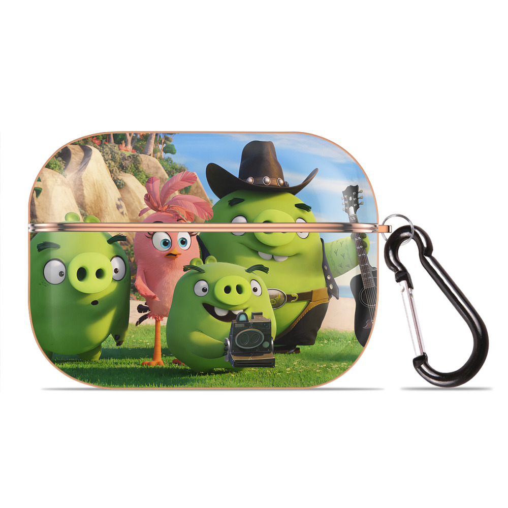 （画像用） Angry Birds アングリーバード 【AirPods Pro用】ハードシェル保護ケース｜耐衝撃・防指紋・カラビナ付き商品仕様