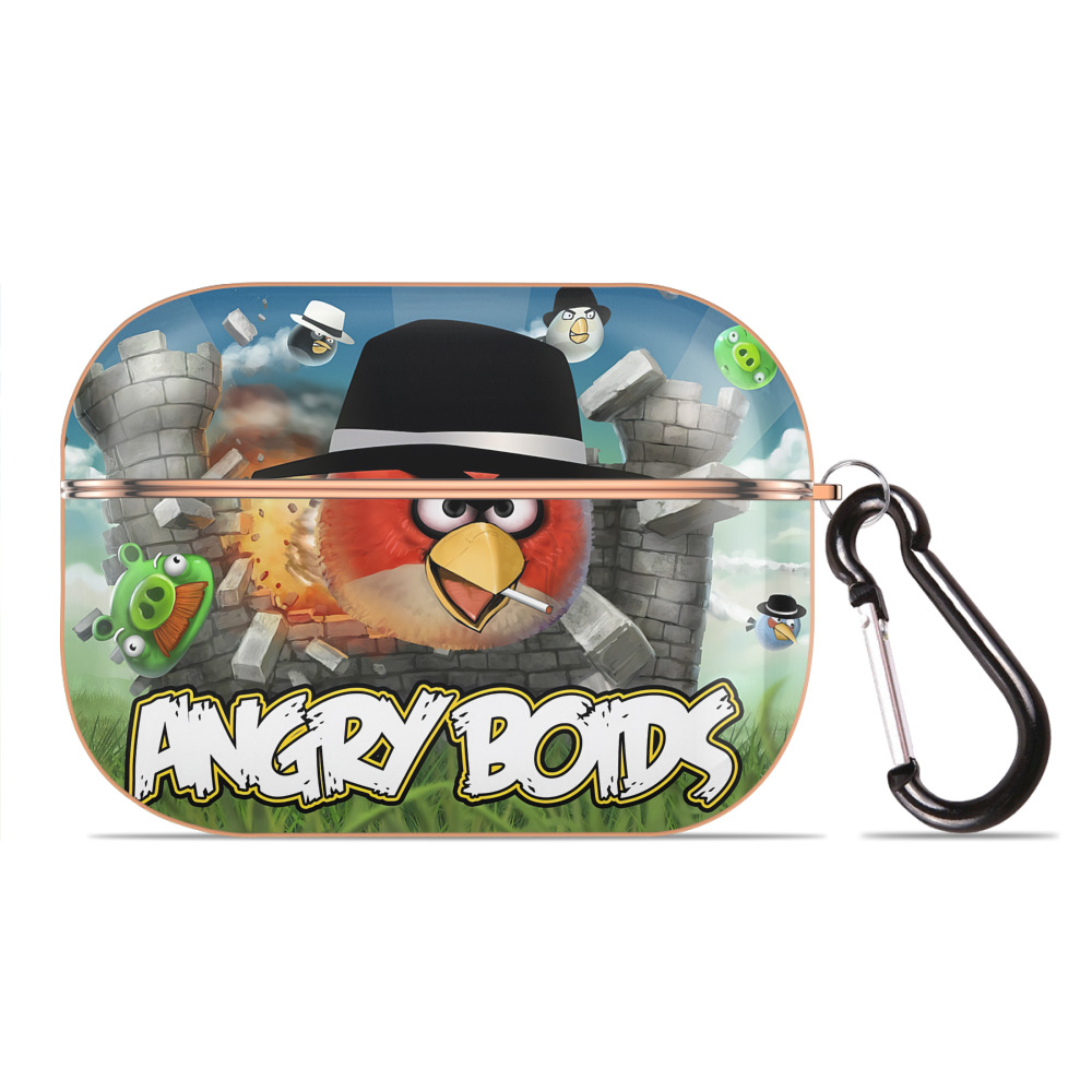 （画像用） Angry Birds アングリーバード 【AirPods Pro用】ハードシェル保護ケース｜耐衝撃・防指紋・カラビナ付き商品仕様