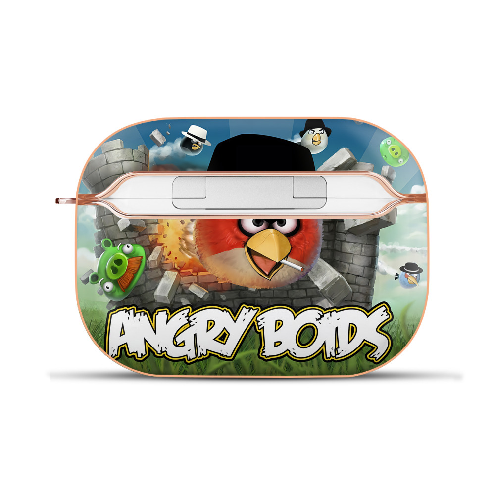 （画像用） Angry Birds アングリーバード 【AirPods Pro用】ハードシェル保護ケース｜耐衝撃・防指紋・カラビナ付き商品仕様