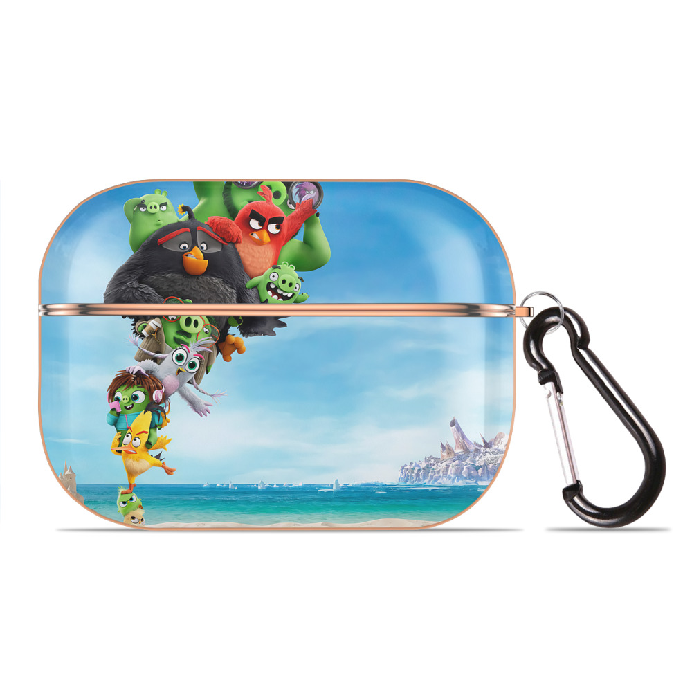（画像用） Angry Birds アングリーバード 【AirPods Pro用】ハードシェル保護ケース｜耐衝撃・防指紋・カラビナ付き商品仕様