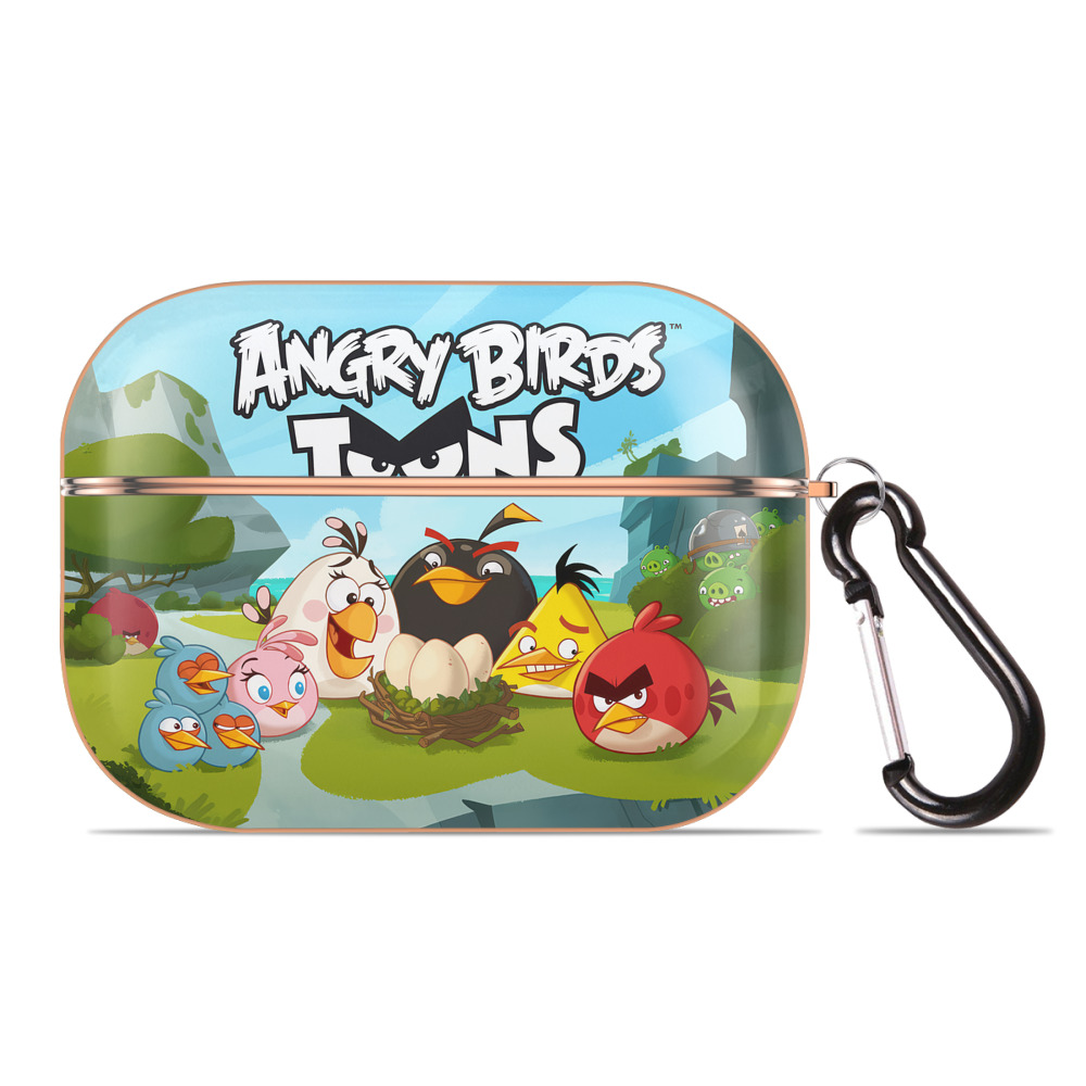 （画像用） Angry Birds アングリーバード 【AirPods Pro用】ハードシェル保護ケース｜耐衝撃・防指紋・カラビナ付き商品仕様