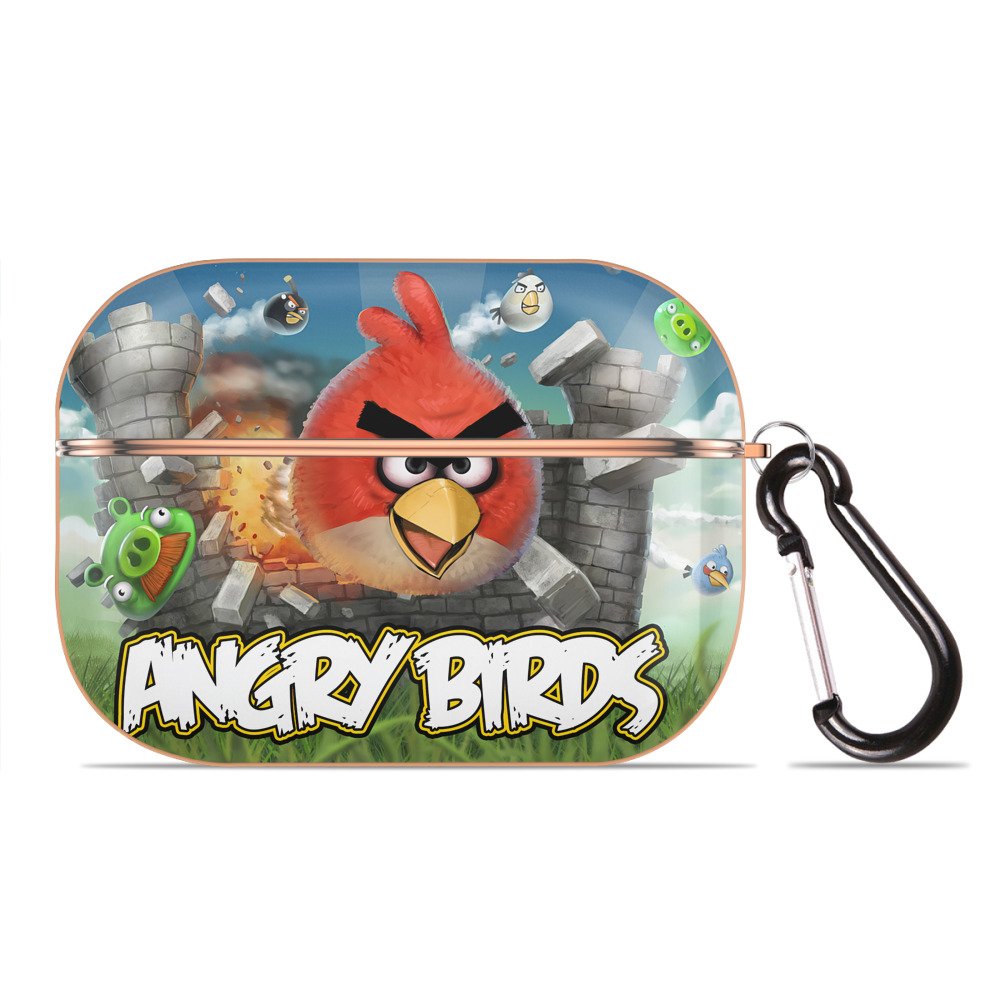 （画像用） Angry Birds アングリーバード 【AirPods Pro用】ハードシェル保護ケース｜耐衝撃・防指紋・カラビナ付き商品仕様