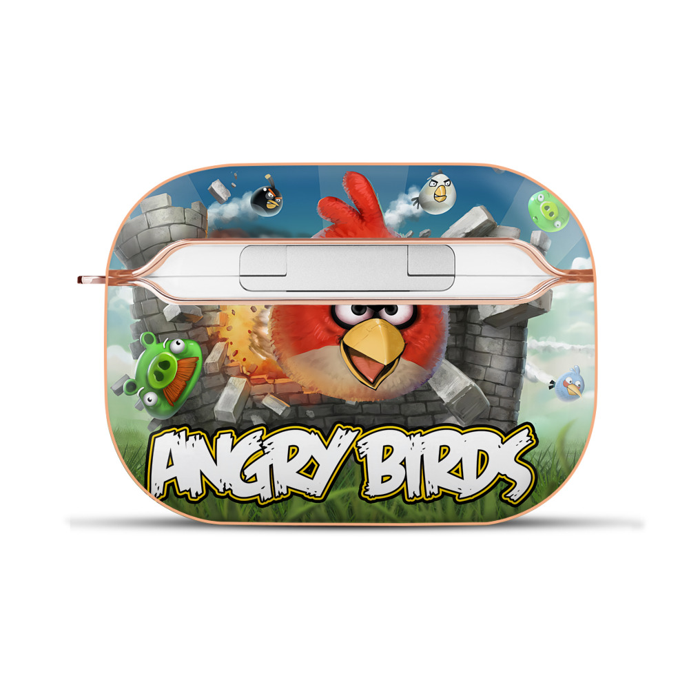 （画像用） Angry Birds アングリーバード 【AirPods Pro用】ハードシェル保護ケース｜耐衝撃・防指紋・カラビナ付き商品仕様
