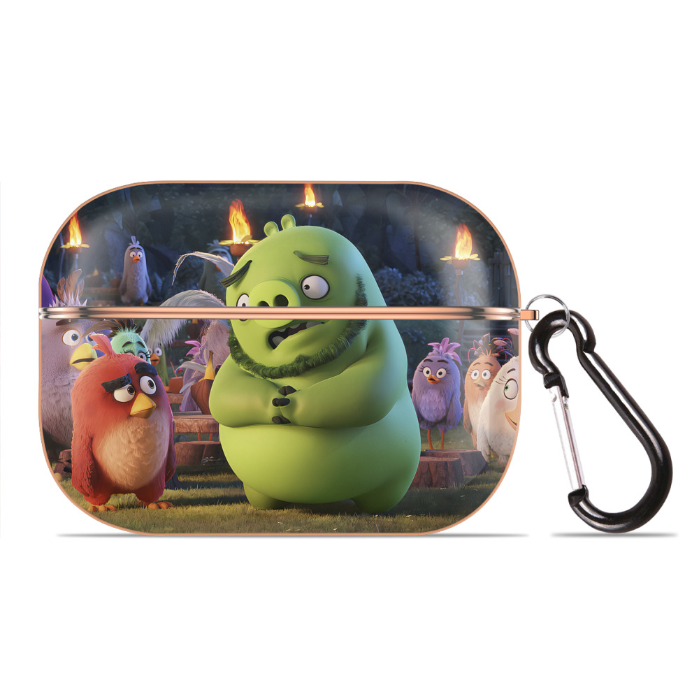 （画像用） Angry Birds アングリーバード 【AirPods Pro用】ハードシェル保護ケース｜耐衝撃・防指紋・カラビナ付き商品仕様