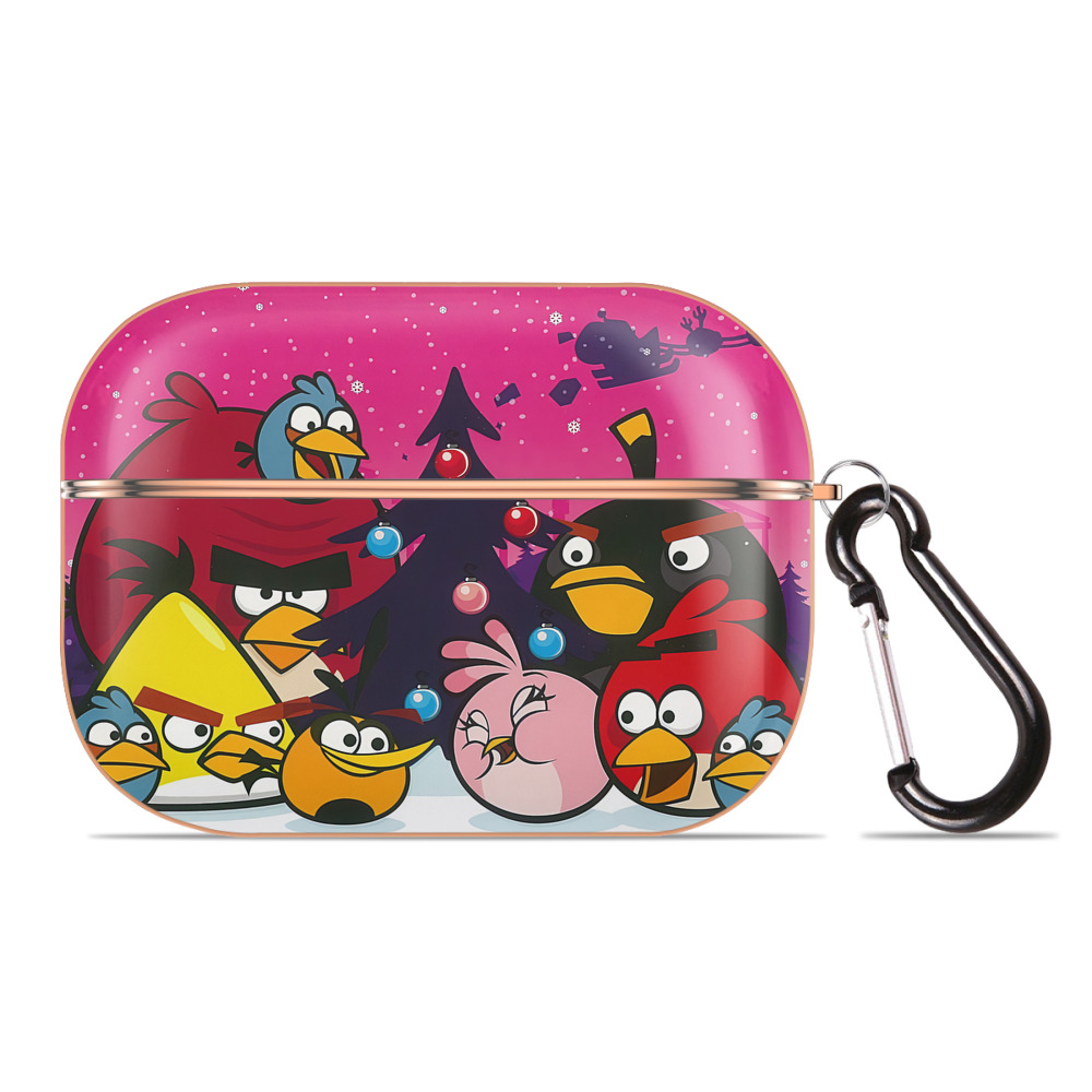 （画像用） Angry Birds アングリーバード 【AirPods Pro用】ハードシェル保護ケース｜耐衝撃・防指紋・カラビナ付き商品仕様