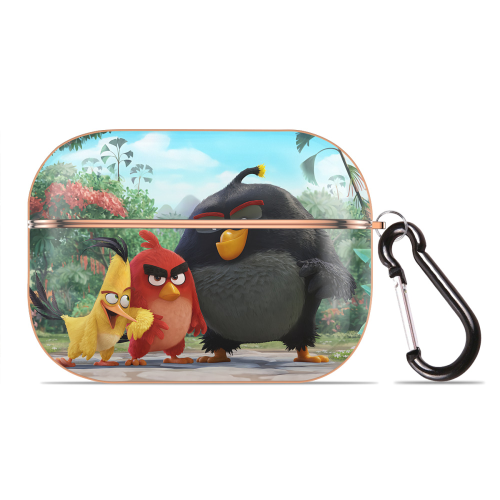 （画像用） Angry Birds アングリーバード 【AirPods Pro用】ハードシェル保護ケース｜耐衝撃・防指紋・カラビナ付き商品仕様
