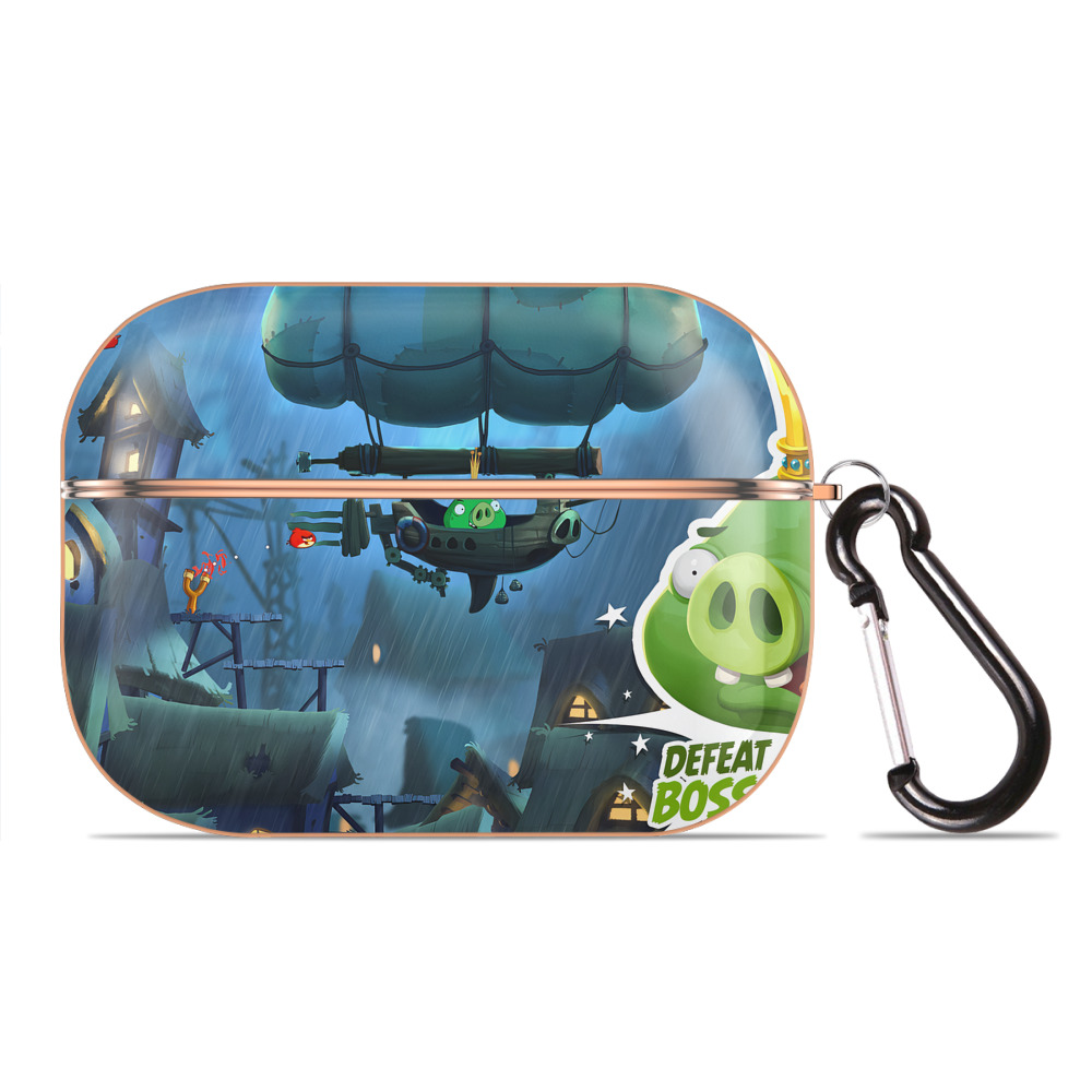 （画像用） Angry Birds アングリーバード 【AirPods Pro用】ハードシェル保護ケース｜耐衝撃・防指紋・カラビナ付き商品仕様