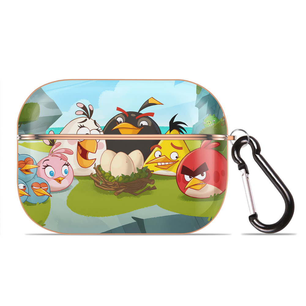 （画像用） Angry Birds アングリーバード 【AirPods Pro用】ハードシェル保護ケース｜耐衝撃・防指紋・カラビナ付き商品仕様