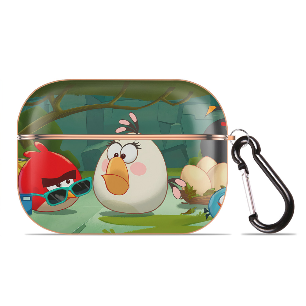 （画像用） Angry Birds アングリーバード 【AirPods Pro用】ハードシェル保護ケース｜耐衝撃・防指紋・カラビナ付き商品仕様