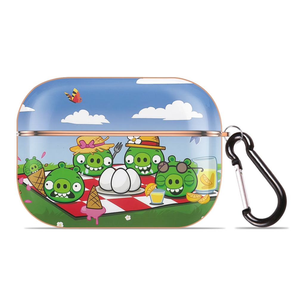 （画像用） Angry Birds アングリーバード 【AirPods Pro用】ハードシェル保護ケース｜耐衝撃・防指紋・カラビナ付き商品仕様