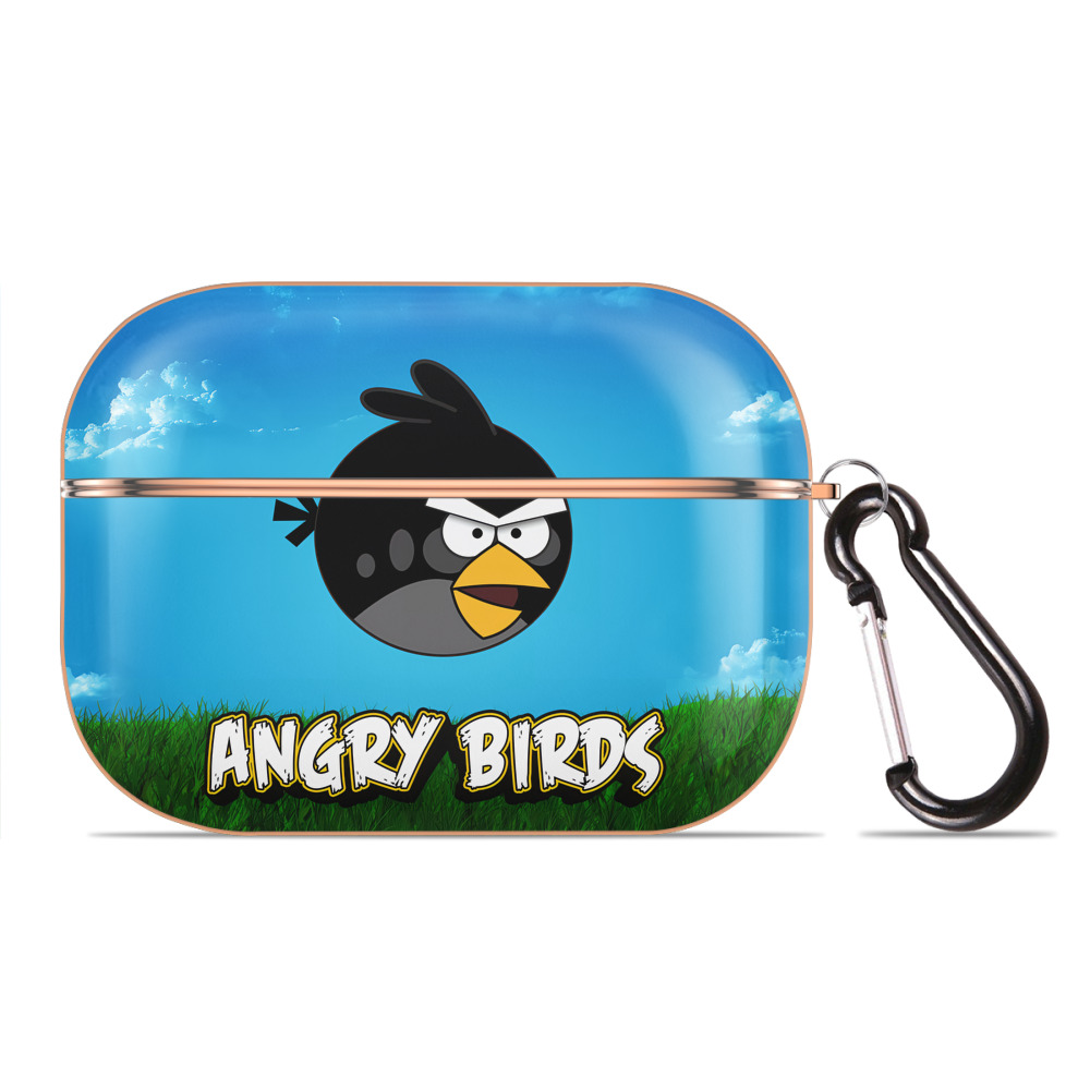 （画像用） Angry Birds アングリーバード 【AirPods Pro用】ハードシェル保護ケース｜耐衝撃・防指紋・カラビナ付き商品仕様