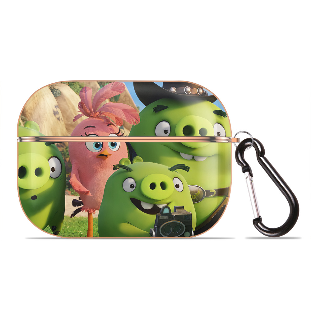 （画像用） Angry Birds アングリーバード 【AirPods Pro用】ハードシェル保護ケース｜耐衝撃・防指紋・カラビナ付き商品仕様