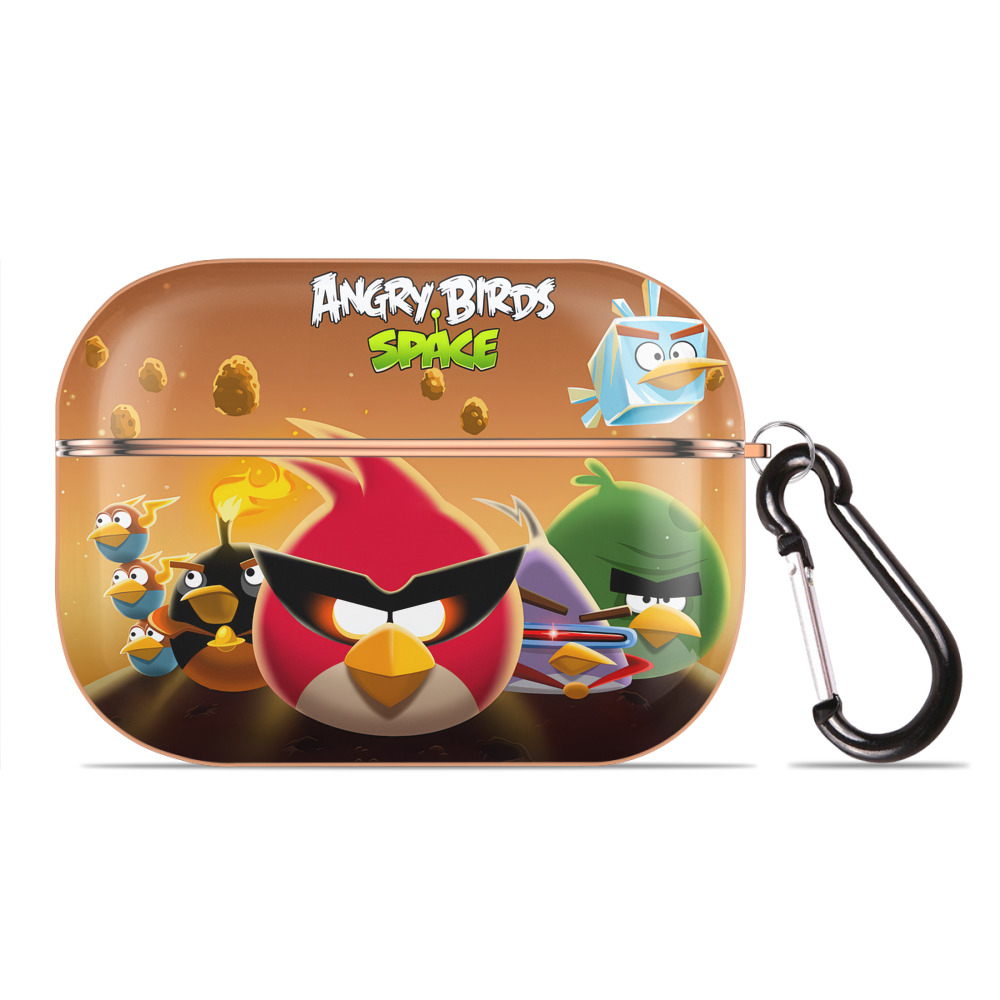 （画像用） Angry Birds アングリーバード 【AirPods Pro用】ハードシェル保護ケース｜耐衝撃・防指紋・カラビナ付き商品仕様