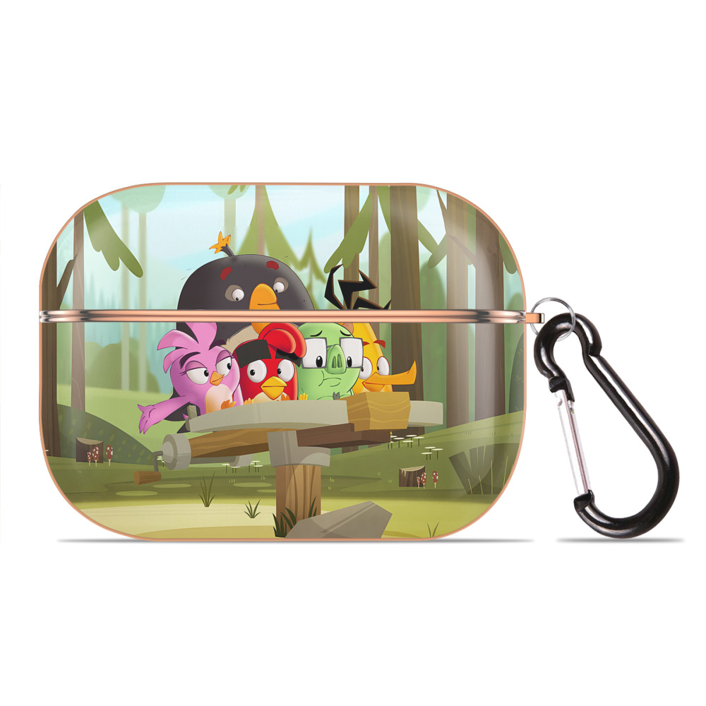 （画像用） Angry Birds アングリーバード 【AirPods Pro用】ハードシェル保護ケース｜耐衝撃・防指紋・カラビナ付き商品仕様