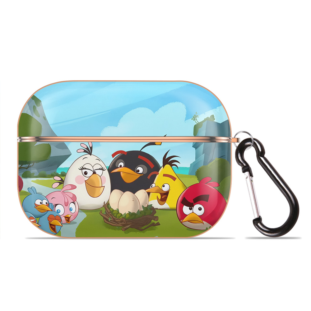 （画像用） Angry Birds アングリーバード 【AirPods Pro用】ハードシェル保護ケース｜耐衝撃・防指紋・カラビナ付き商品仕様