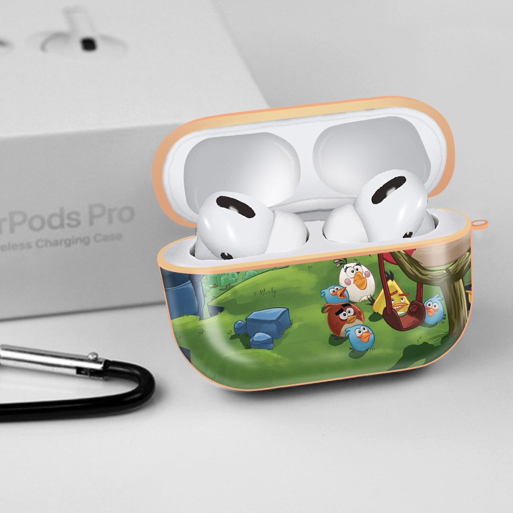 Angry Birds アングリーバード 【AirPods Pro用】ハードシェル保護ケース｜耐衝撃・防指紋・カラビナ付き商品仕様