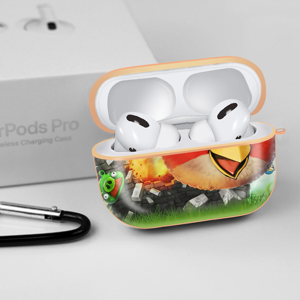 Angry Birds アングリーバード 【AirPods Pro用】ハードシェル保護ケース｜耐衝撃・防指紋・カラビナ付き商品仕様