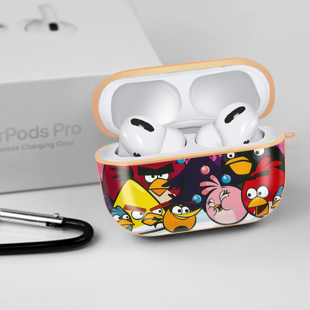 Angry Birds アングリーバード 【AirPods Pro用】ハードシェル保護ケース｜耐衝撃・防指紋・カラビナ付き商品仕様