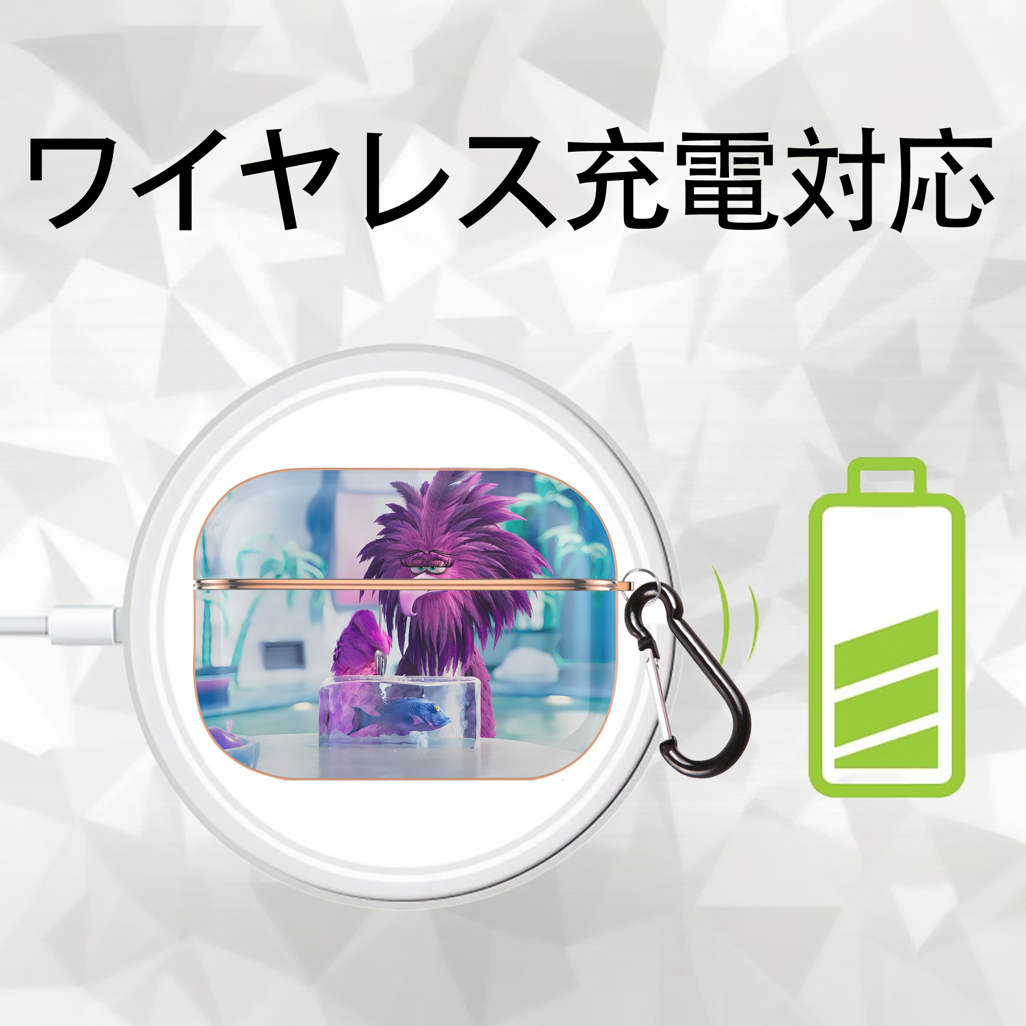 Angry Birds アングリーバード 【AirPods Pro用】ハードシェル保護ケース｜耐衝撃・防指紋・カラビナ付き商品仕様