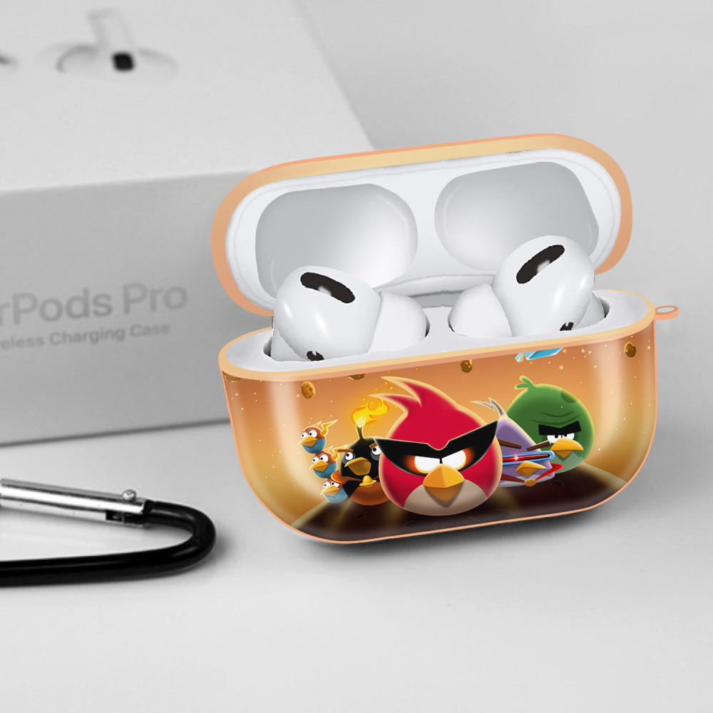Angry Birds アングリーバード 【AirPods Pro用】ハードシェル保護ケース｜耐衝撃・防指紋・カラビナ付き商品仕様