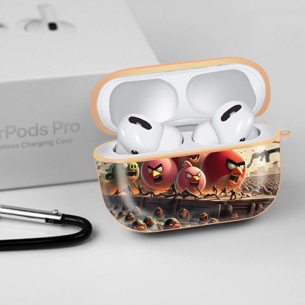 Angry Birds アングリーバード 【AirPods Pro用】ハードシェル保護ケース｜耐衝撃・防指紋・カラビナ付き商品仕様