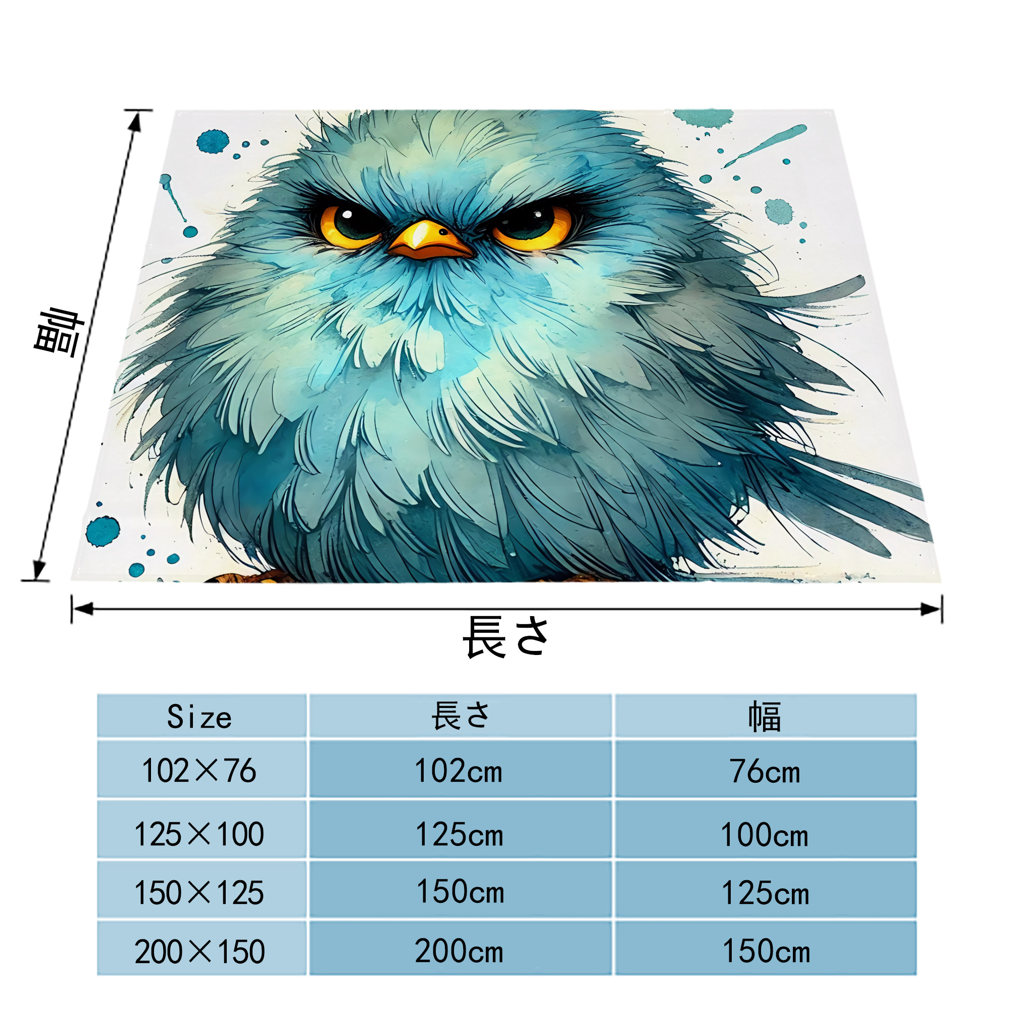 Angry Birds アングリーバード フランネルブランケット・多サイズ対応（横型）