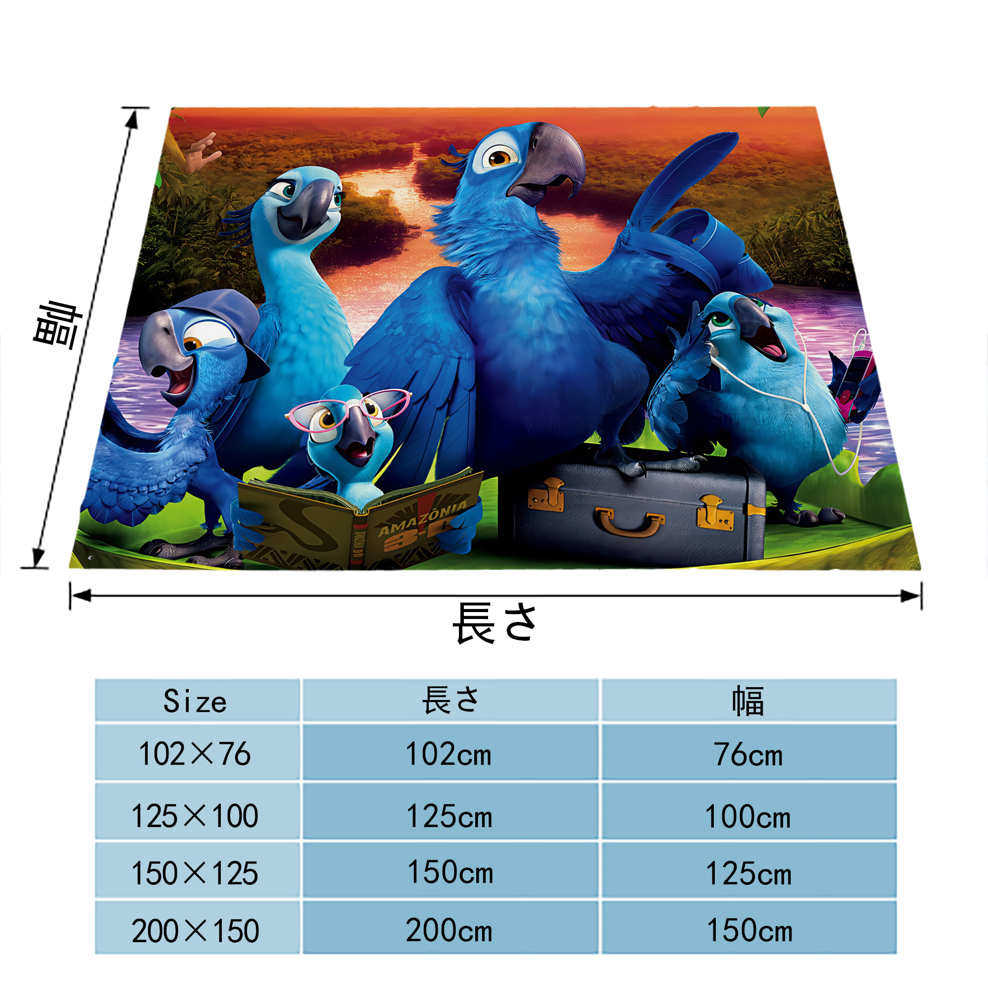 Angry Birds アングリーバード フランネルブランケット・多サイズ対応（横型）