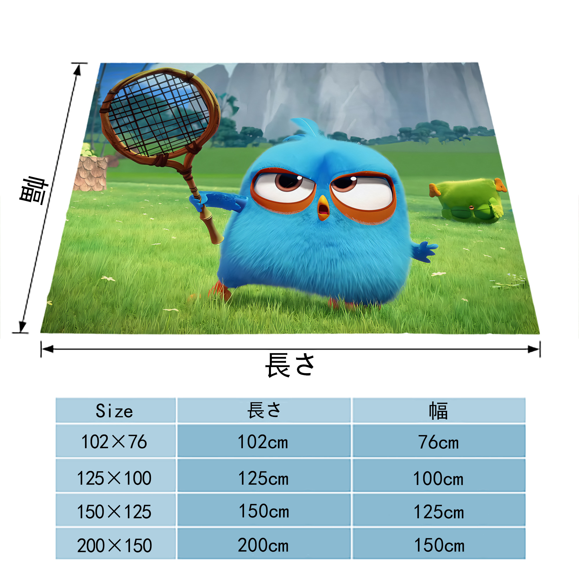 Angry Birds アングリーバード フランネルブランケット・多サイズ対応（横型）