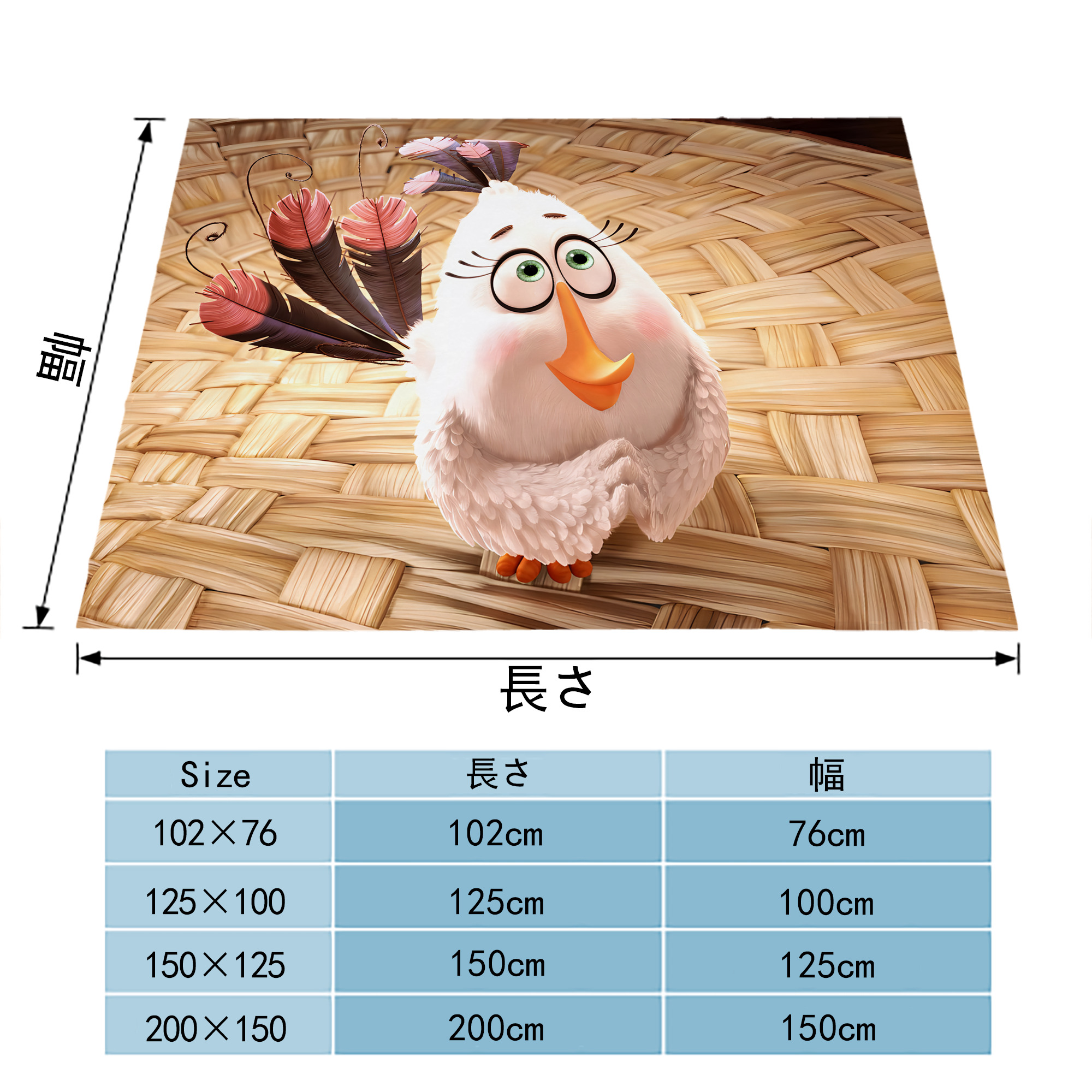 Angry Birds アングリーバード フランネルブランケット・多サイズ対応（横型）