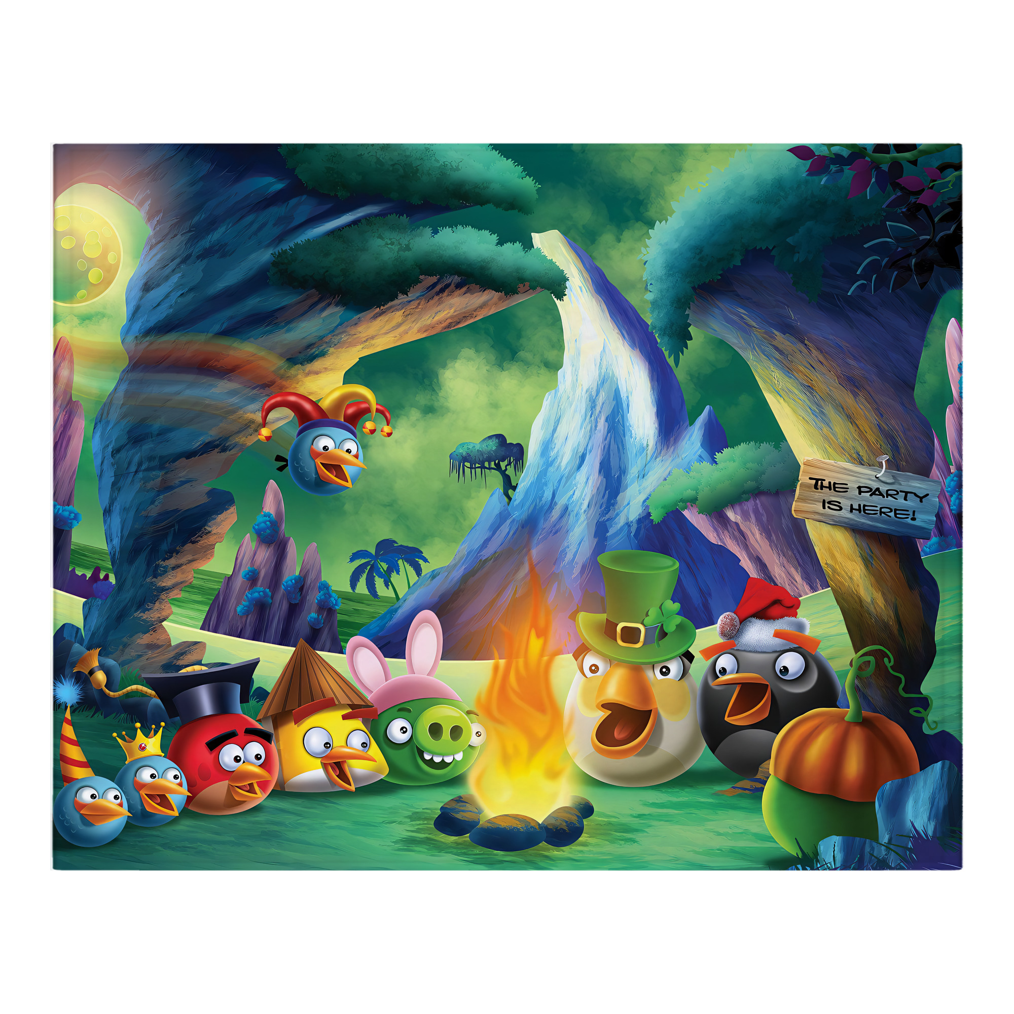 （画像用） Angry Birds アングリーバード フランネルブランケット・多サイズ対応（横型）