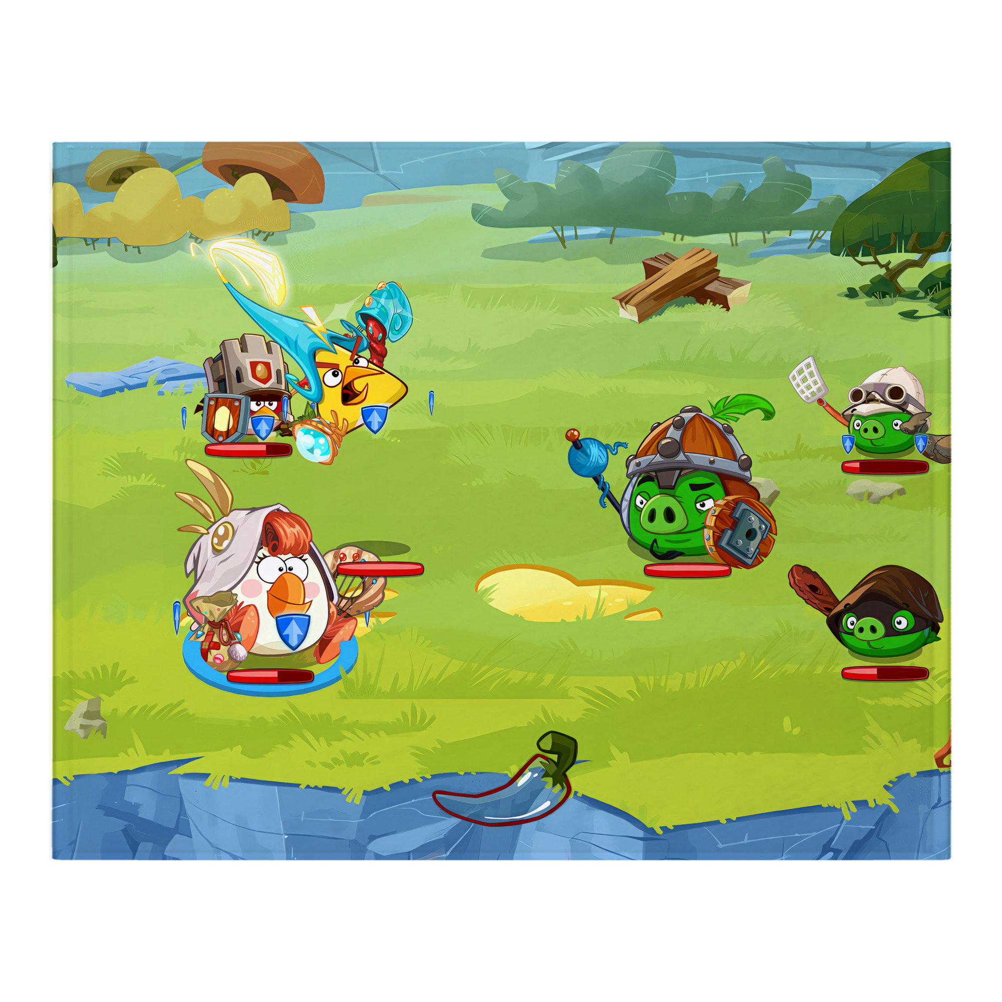 （画像用） Angry Birds アングリーバード フランネルブランケット・多サイズ対応（横型）