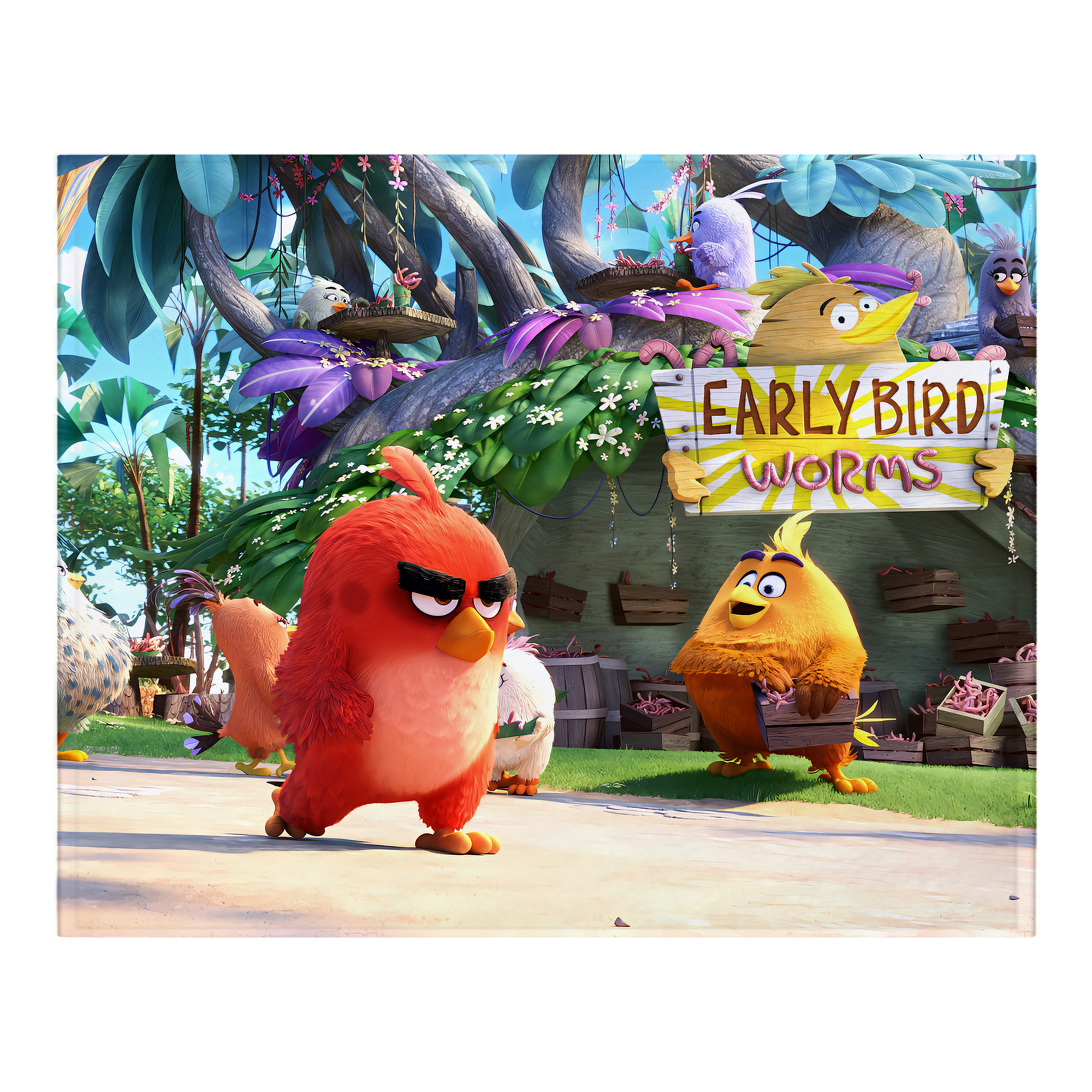 （画像用） Angry Birds アングリーバード フランネルブランケット・多サイズ対応（横型）