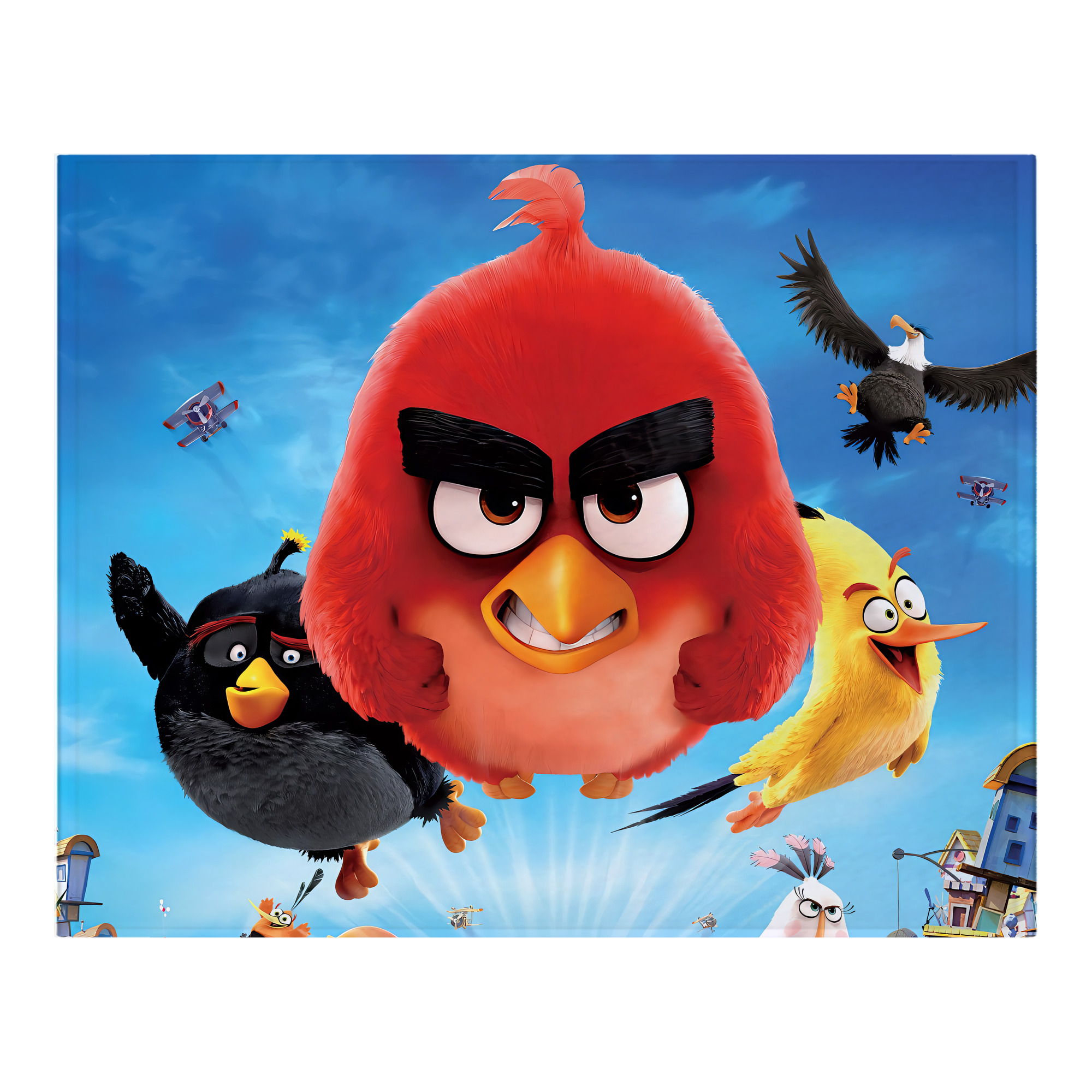 （画像用） Angry Birds アングリーバード フランネルブランケット・多サイズ対応（横型）