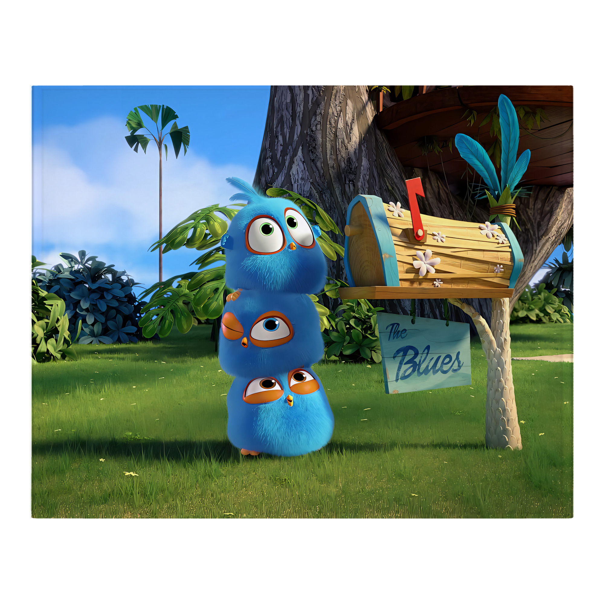 （画像用） Angry Birds アングリーバード フランネルブランケット・多サイズ対応（横型）
