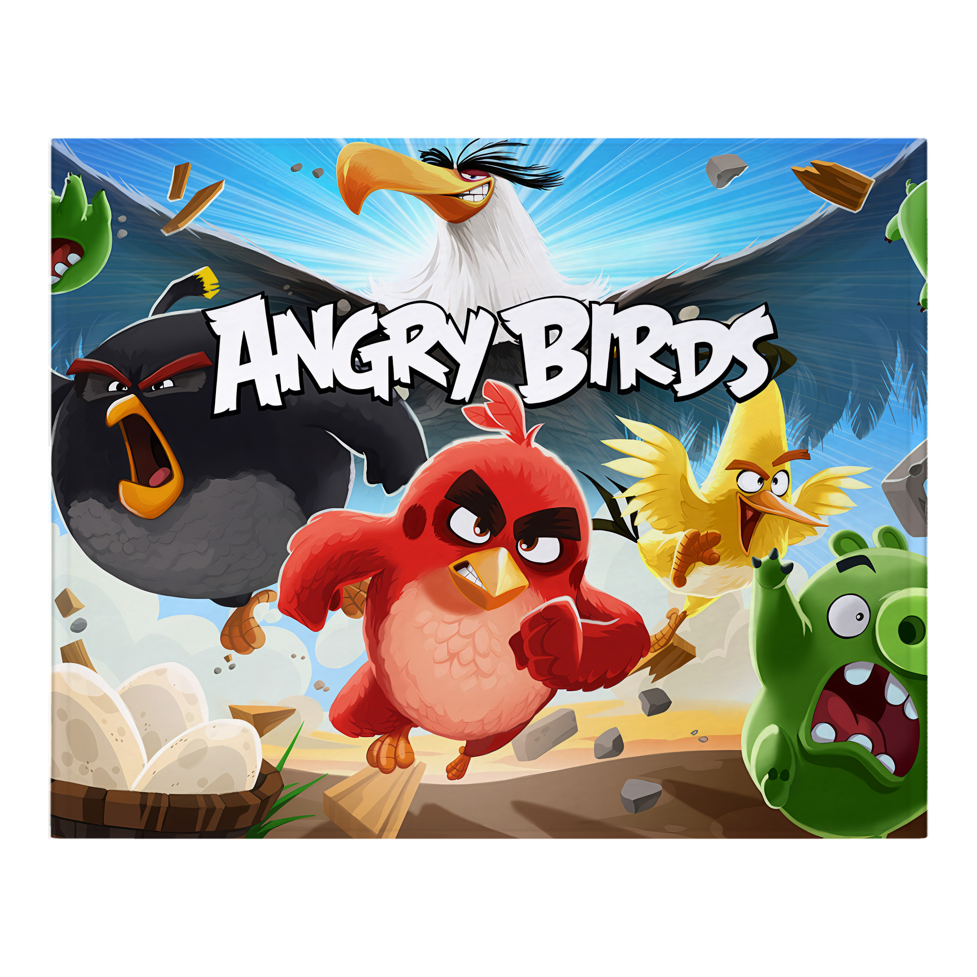 （画像用） Angry Birds アングリーバード フランネルブランケット・多サイズ対応（横型）