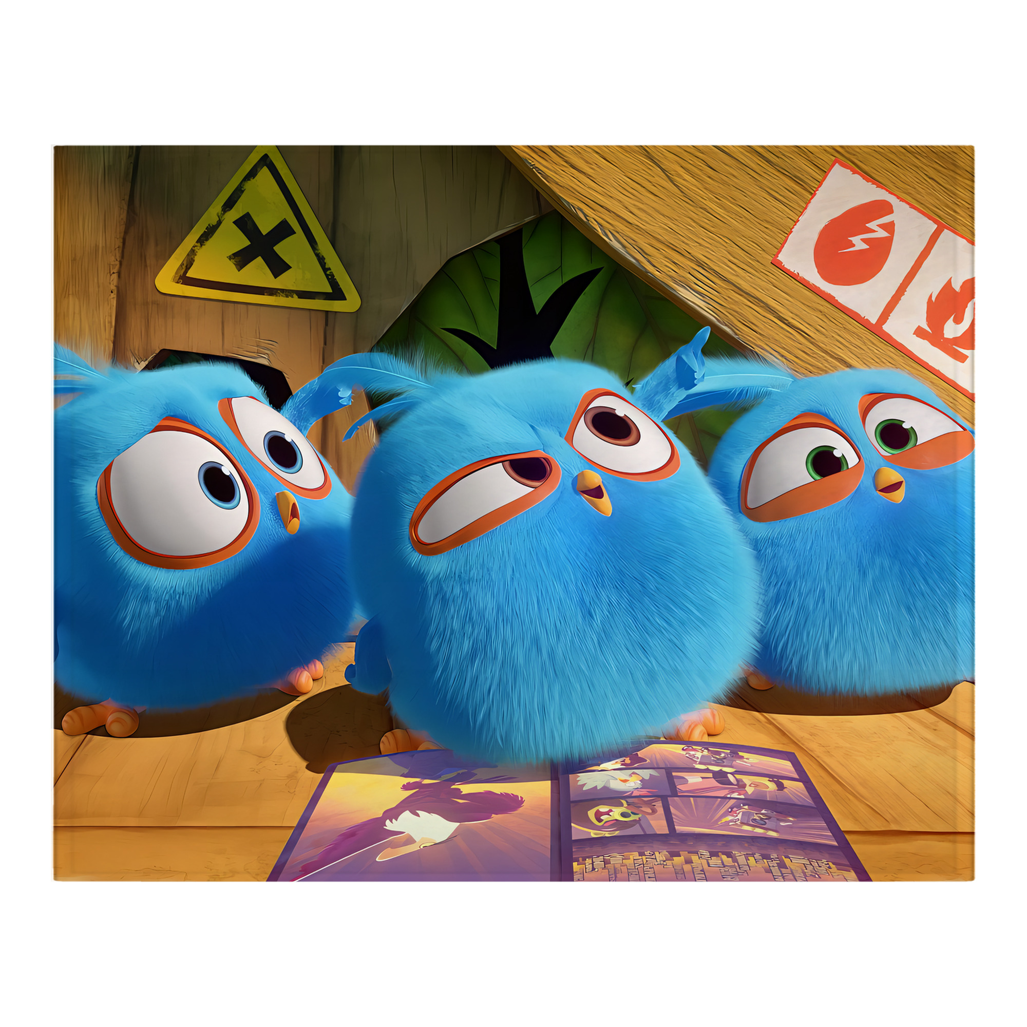 （画像用） Angry Birds アングリーバード フランネルブランケット・多サイズ対応（横型）