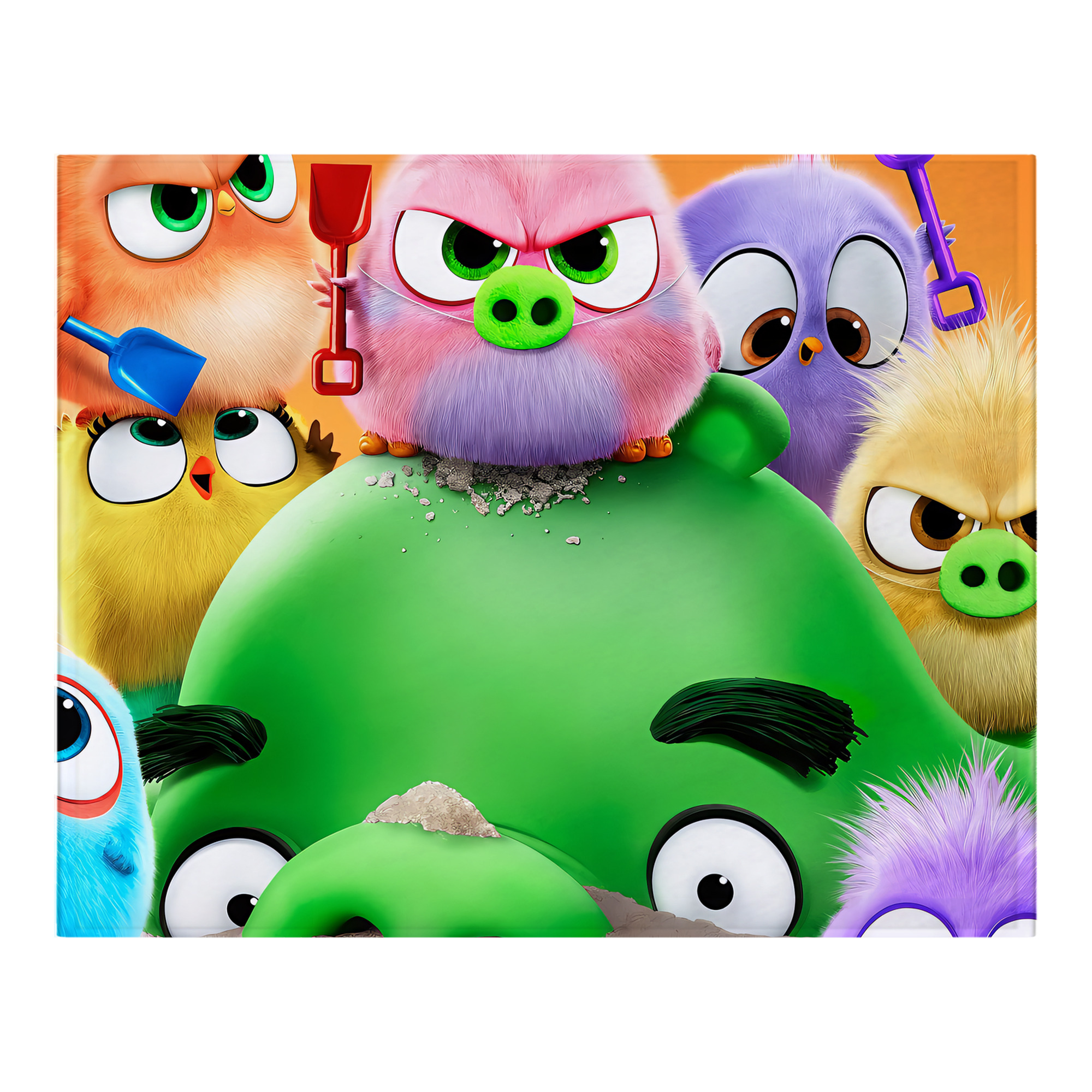 （画像用） Angry Birds アングリーバード フランネルブランケット・多サイズ対応（横型）