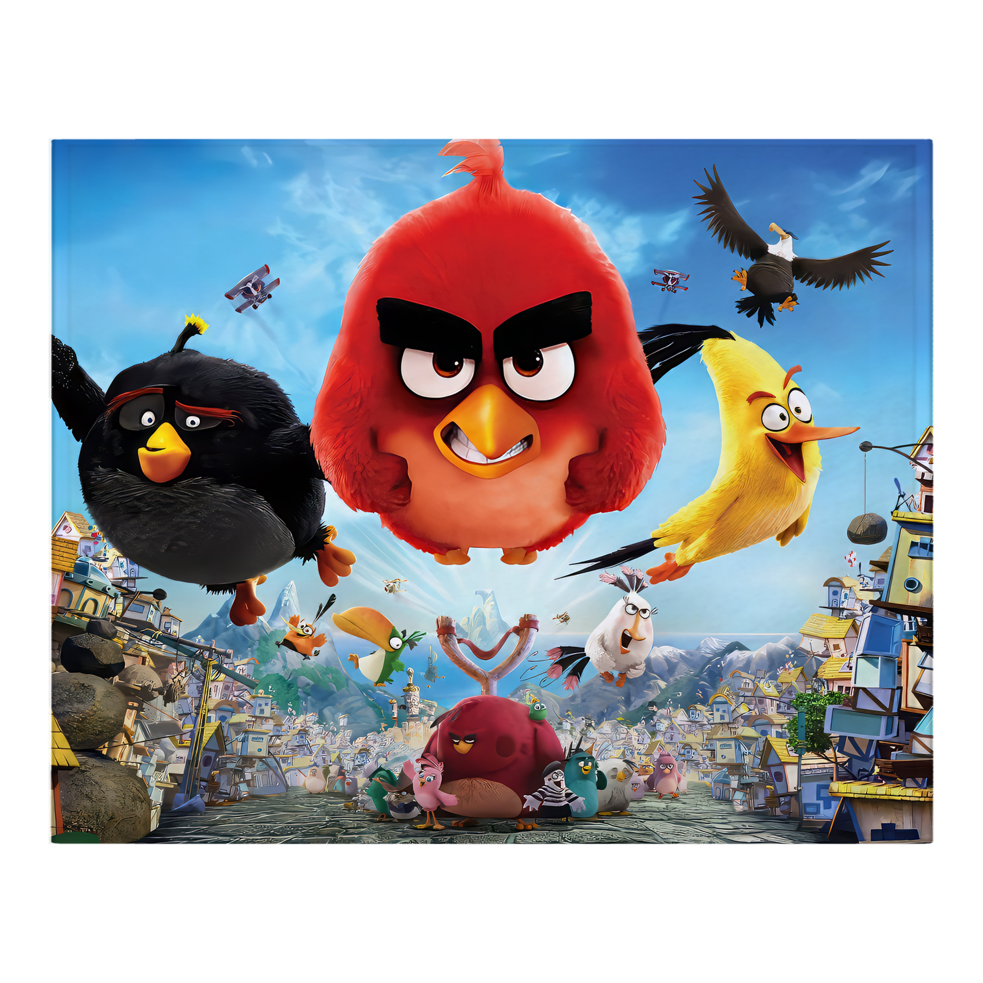 （画像用） Angry Birds アングリーバード フランネルブランケット・多サイズ対応（横型）