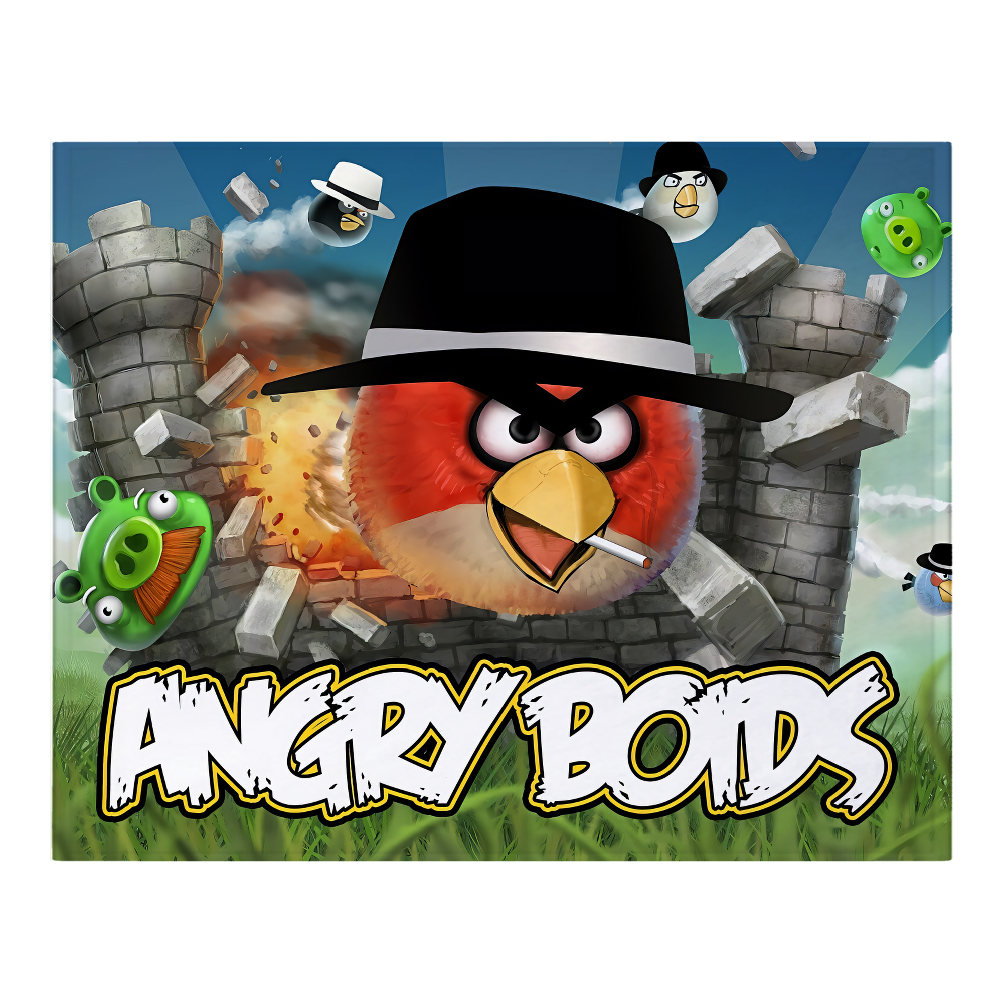 （画像用） Angry Birds アングリーバード フランネルブランケット・多サイズ対応（横型）