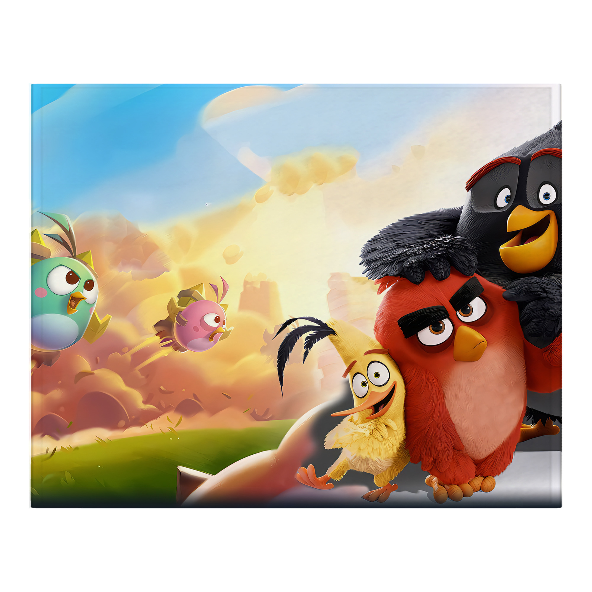 （画像用） Angry Birds アングリーバード フランネルブランケット・多サイズ対応（横型）