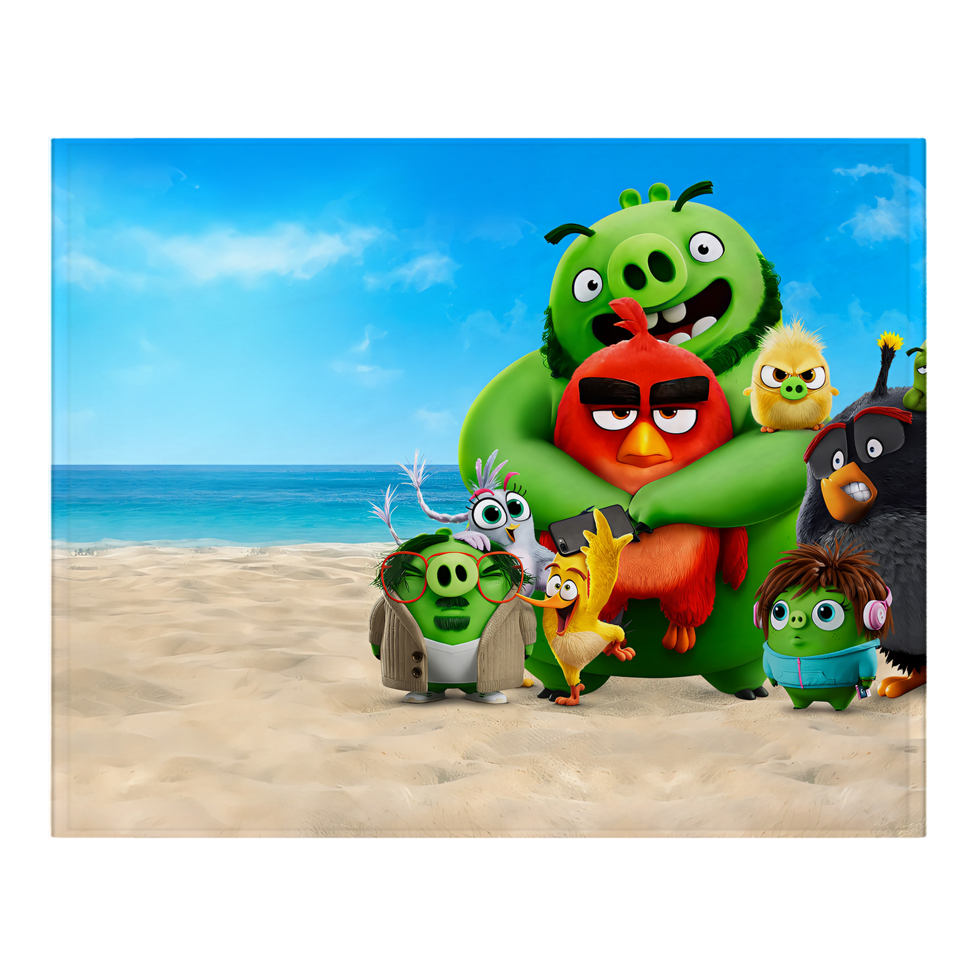 （画像用） Angry Birds アングリーバード フランネルブランケット・多サイズ対応（横型）