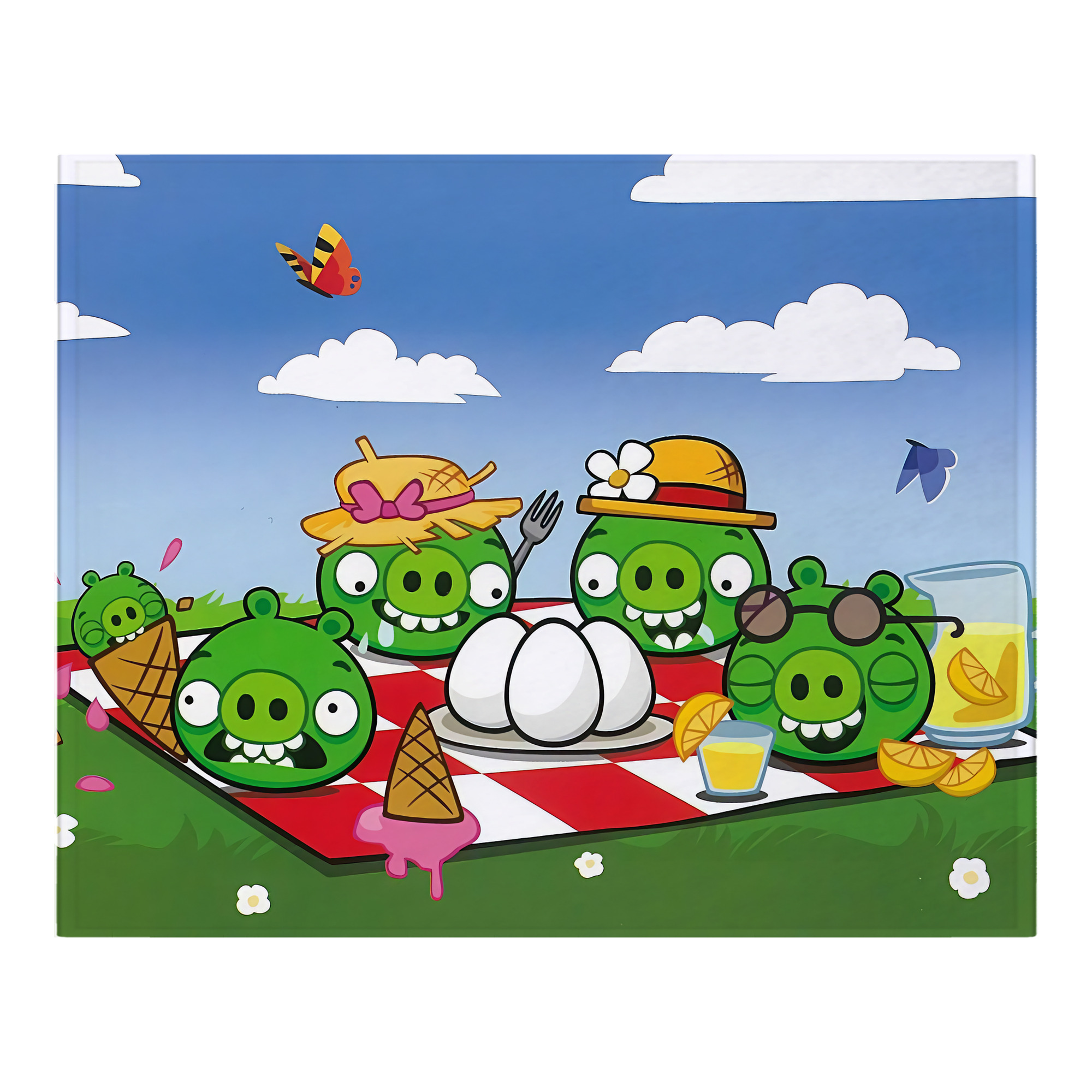 （画像用） Angry Birds アングリーバード フランネルブランケット・多サイズ対応（横型）
