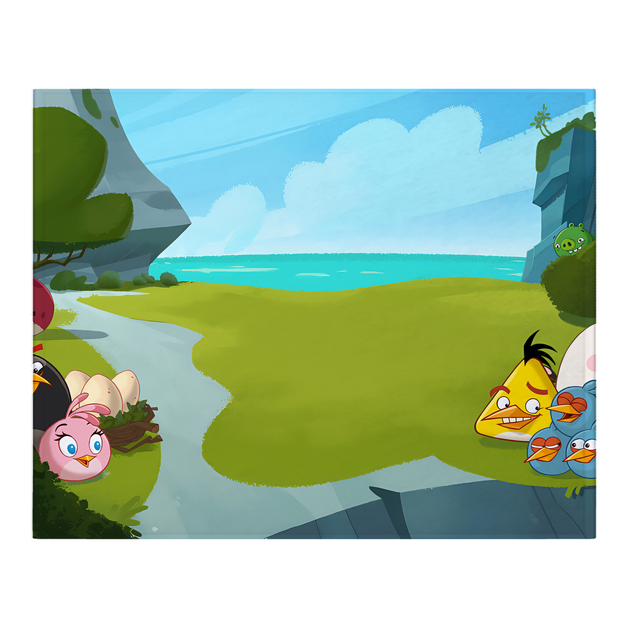 （画像用） Angry Birds アングリーバード フランネルブランケット・多サイズ対応（横型）