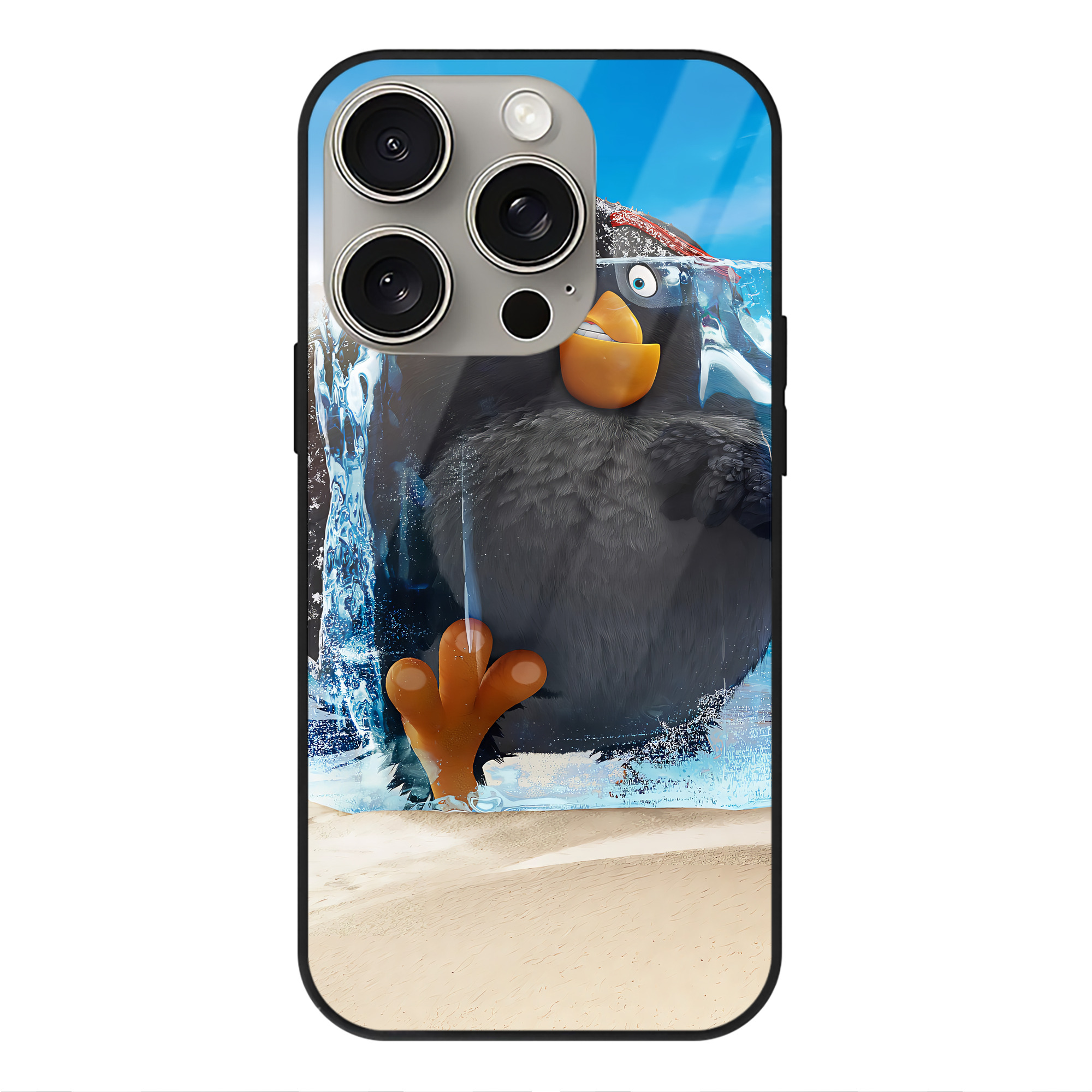 （画像用） Angry Birds アングリーバード 【iPhone15Pro対応】スマホケース 耐衝撃＆黄変防止 背面ガラス