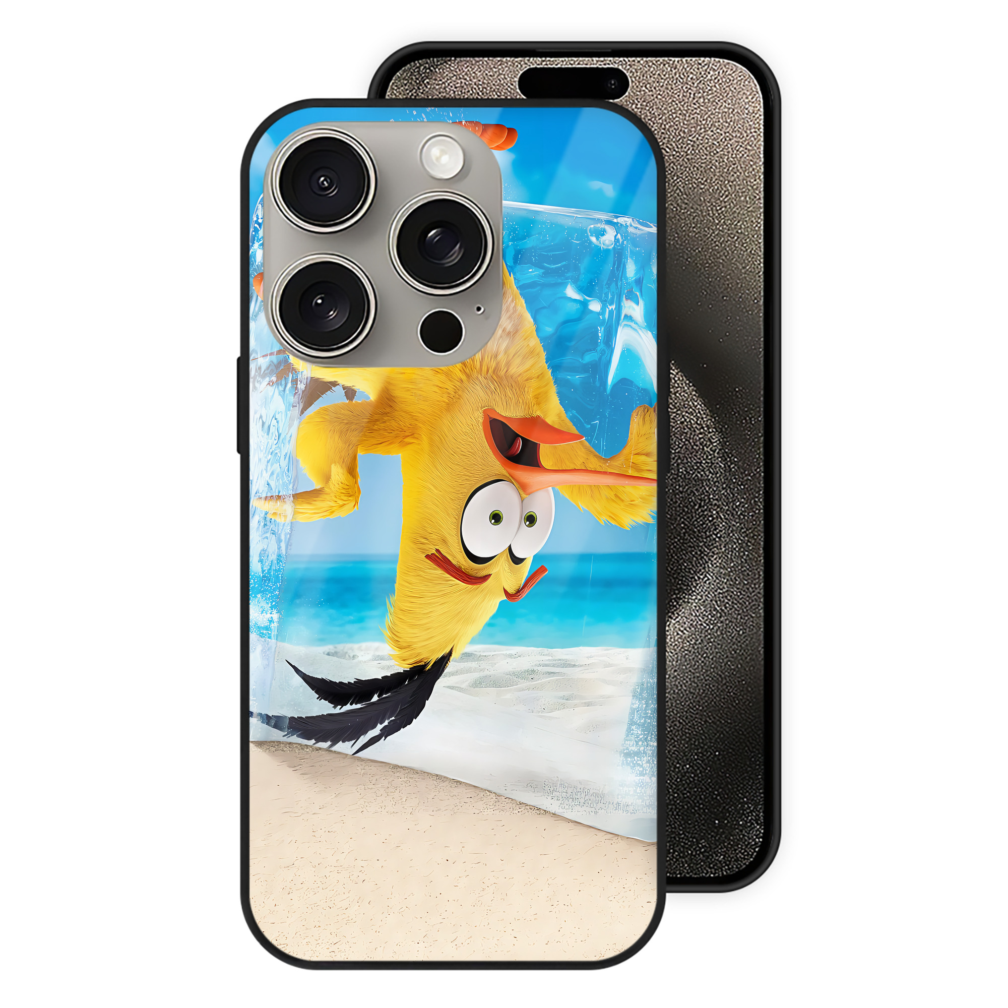 （画像用） Angry Birds アングリーバード 【iPhone15Pro対応】スマホケース 耐衝撃＆黄変防止 背面ガラス