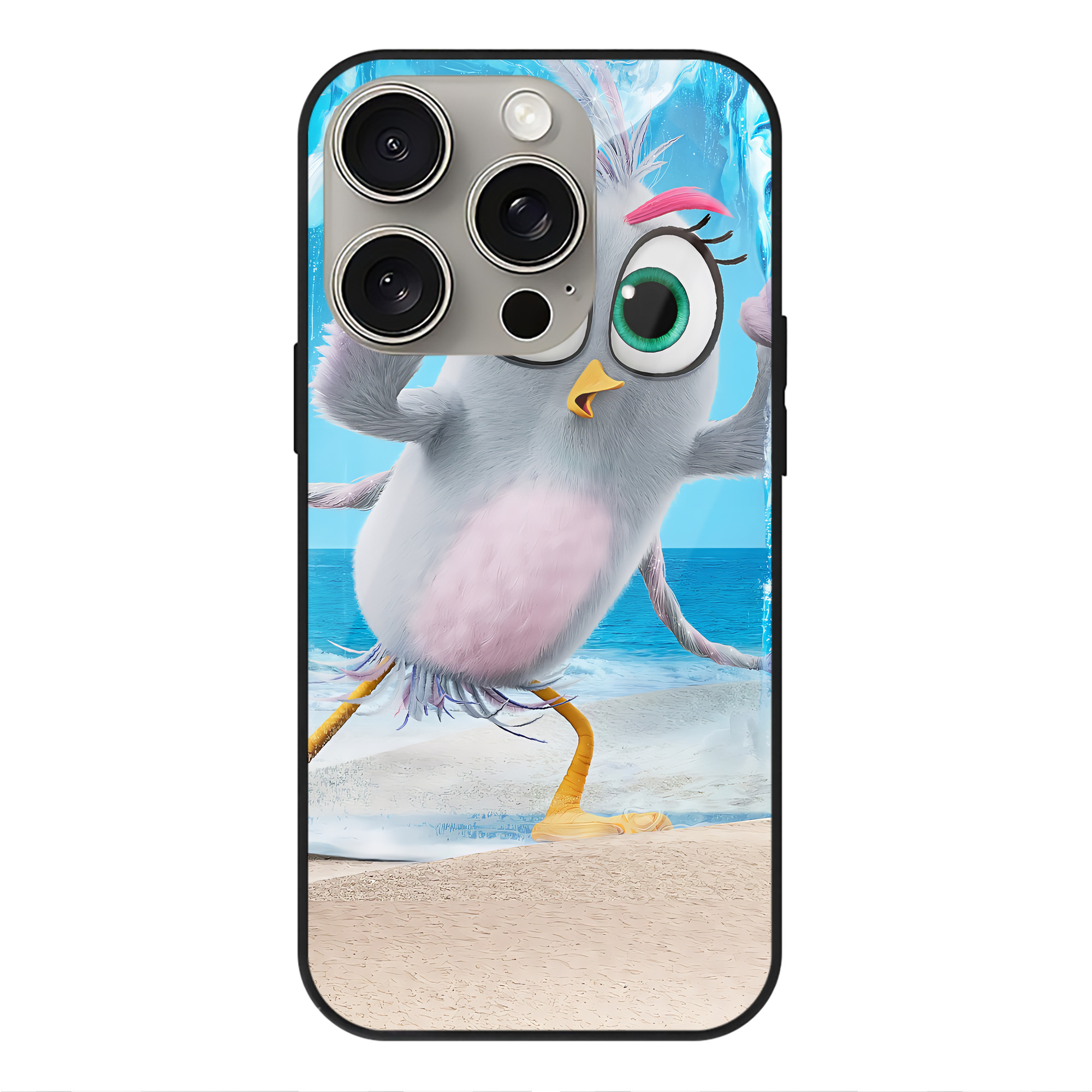 （画像用） Angry Birds アングリーバード 【iPhone15Pro対応】スマホケース 耐衝撃＆黄変防止 背面ガラス