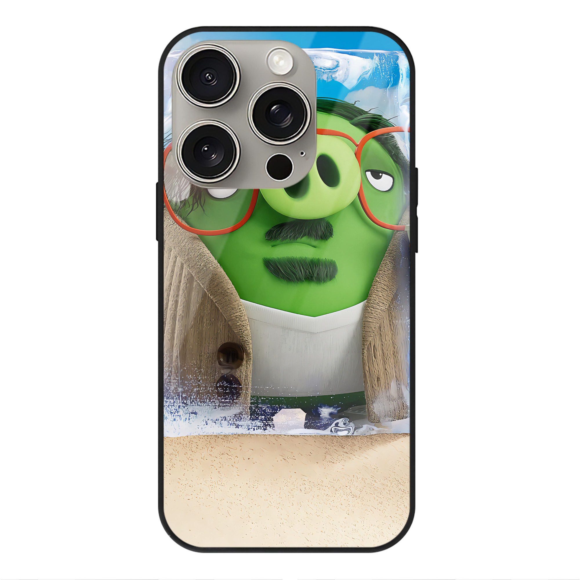 （画像用） Angry Birds アングリーバード 【iPhone15Pro対応】スマホケース 耐衝撃＆黄変防止 背面ガラス