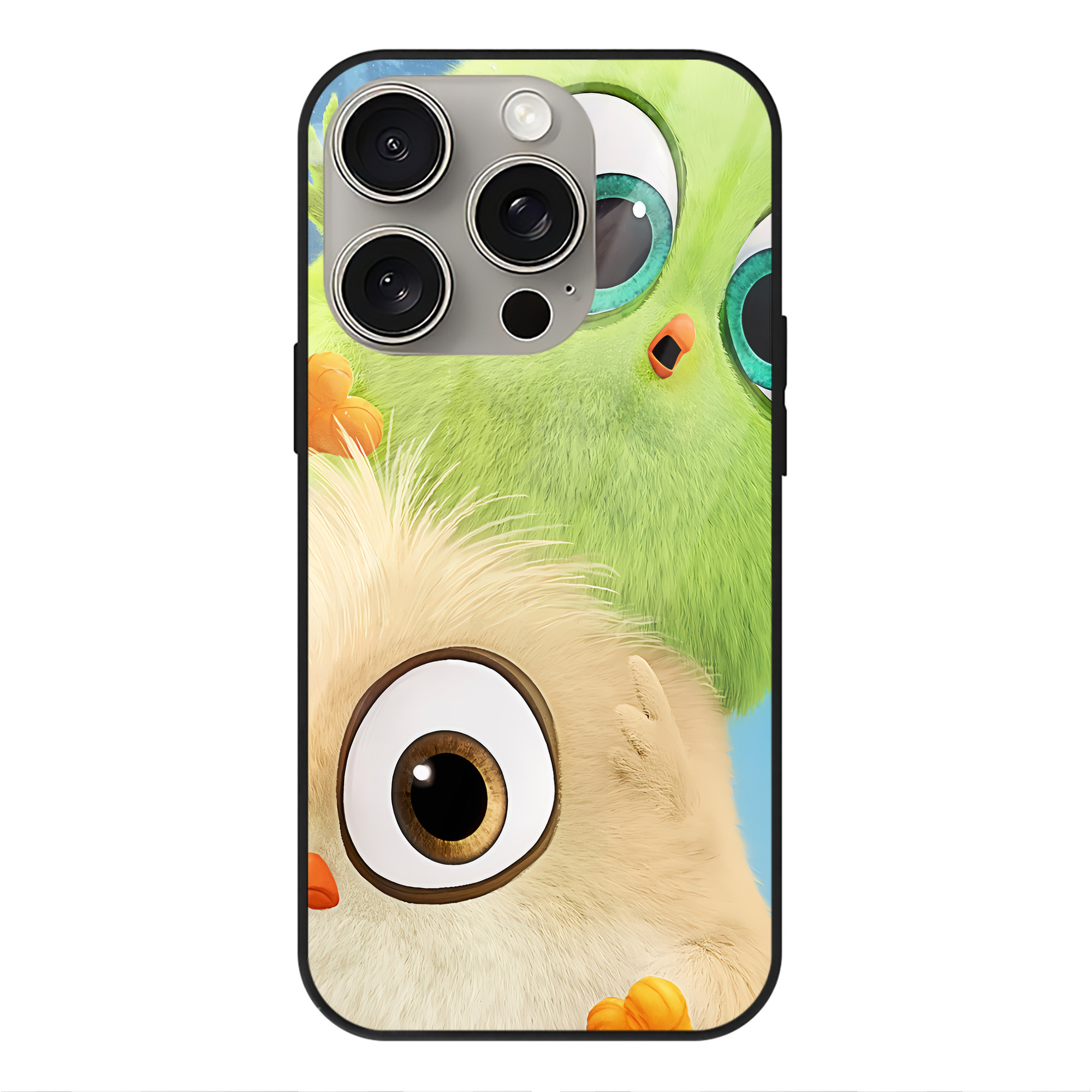 （画像用） Angry Birds アングリーバード 【iPhone15Pro対応】スマホケース 耐衝撃＆黄変防止 背面ガラス