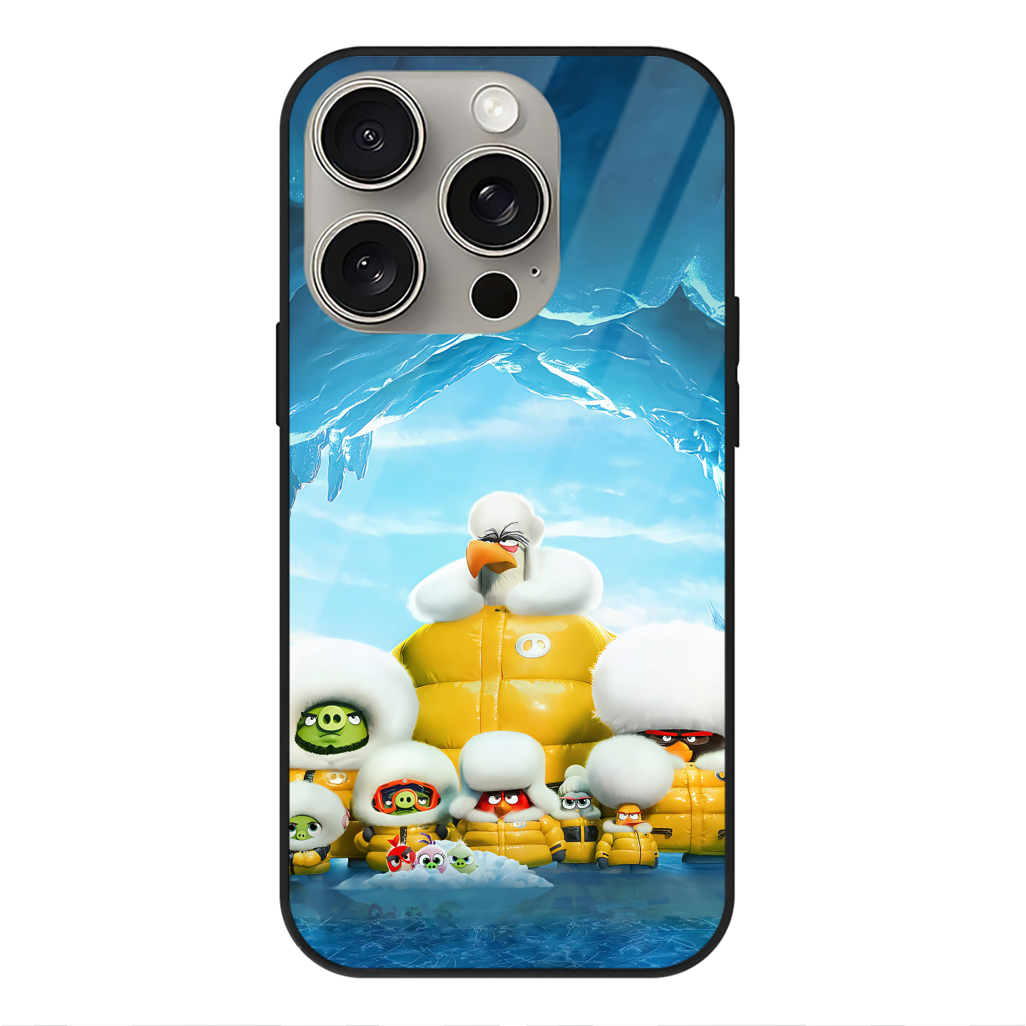 （画像用） Angry Birds アングリーバード 【iPhone15Pro対応】スマホケース 耐衝撃＆黄変防止 背面ガラス