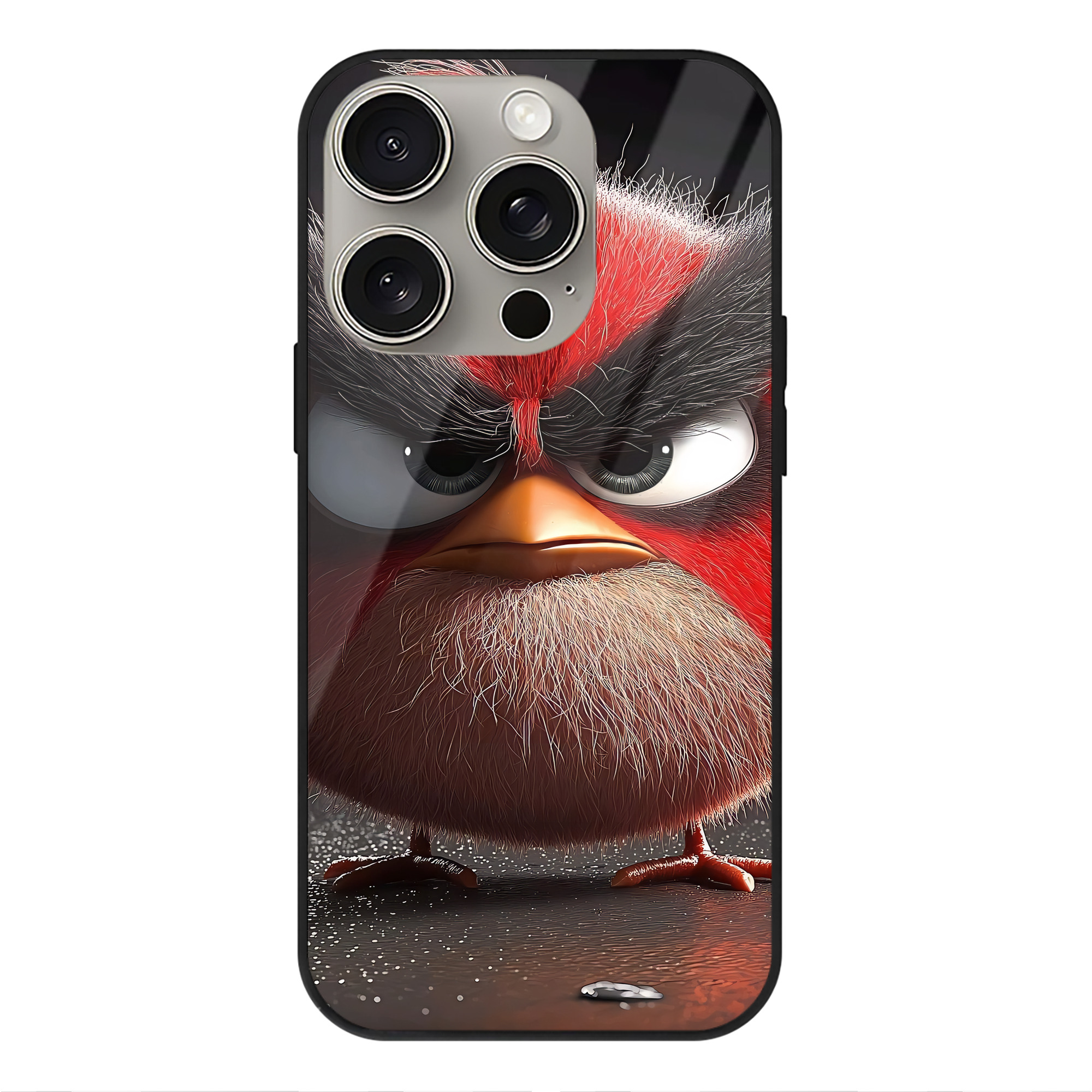 （画像用） Angry Birds アングリーバード 【iPhone15Pro対応】スマホケース 耐衝撃＆黄変防止 背面ガラス